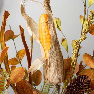 22" Corn, Eucalyptus, Heather Bush