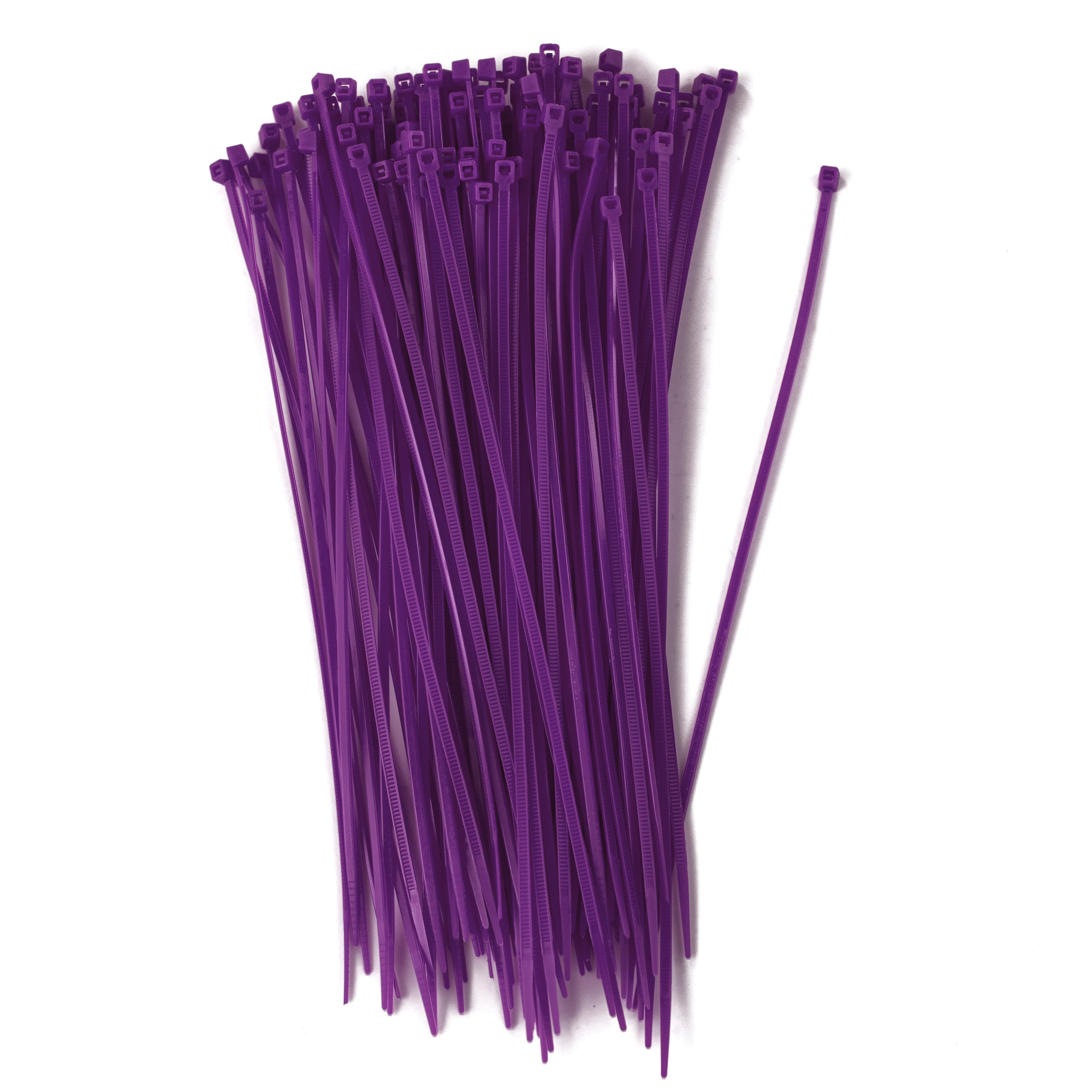 8" Zip Tie: Purple (100)