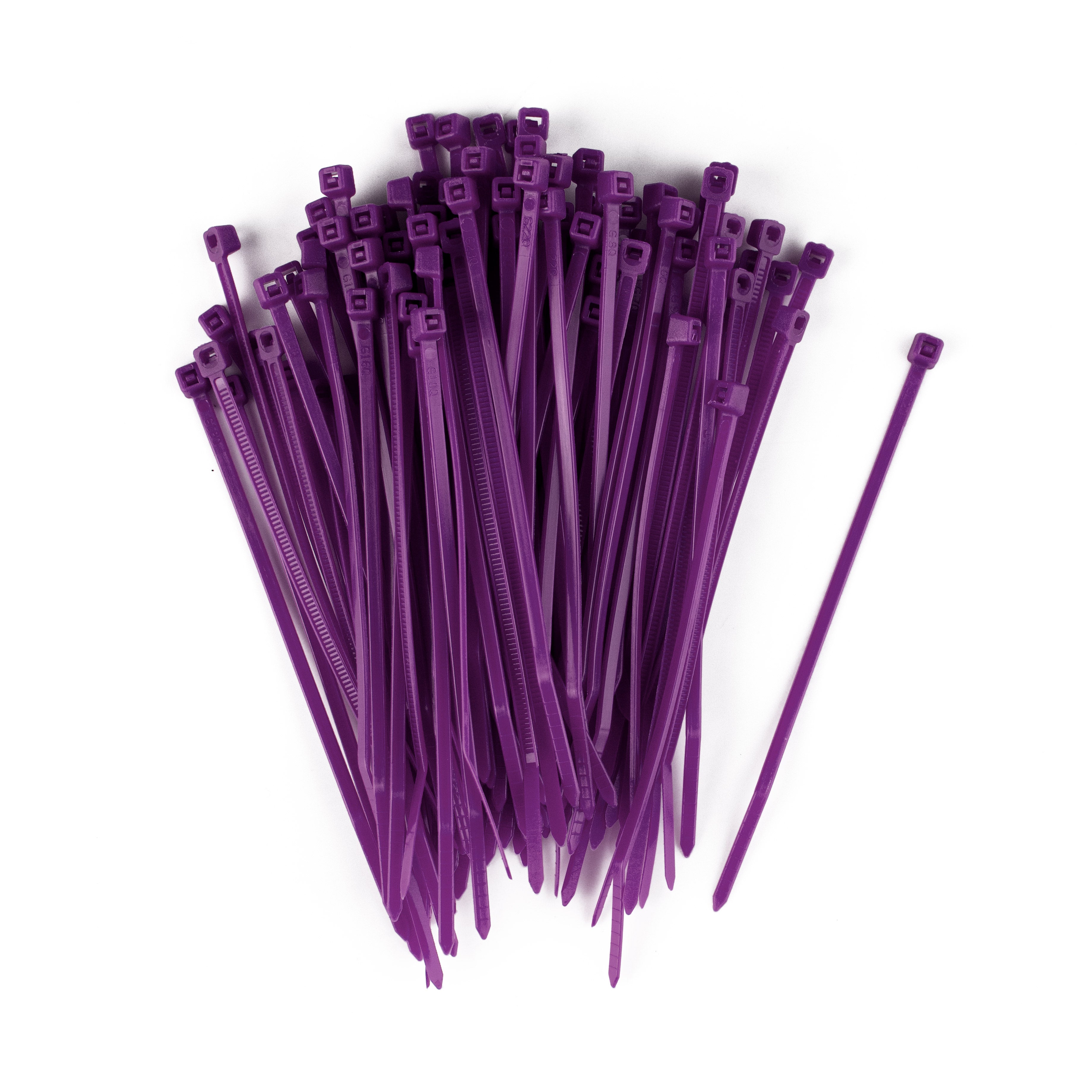 4" Zip Tie: Purple (100)