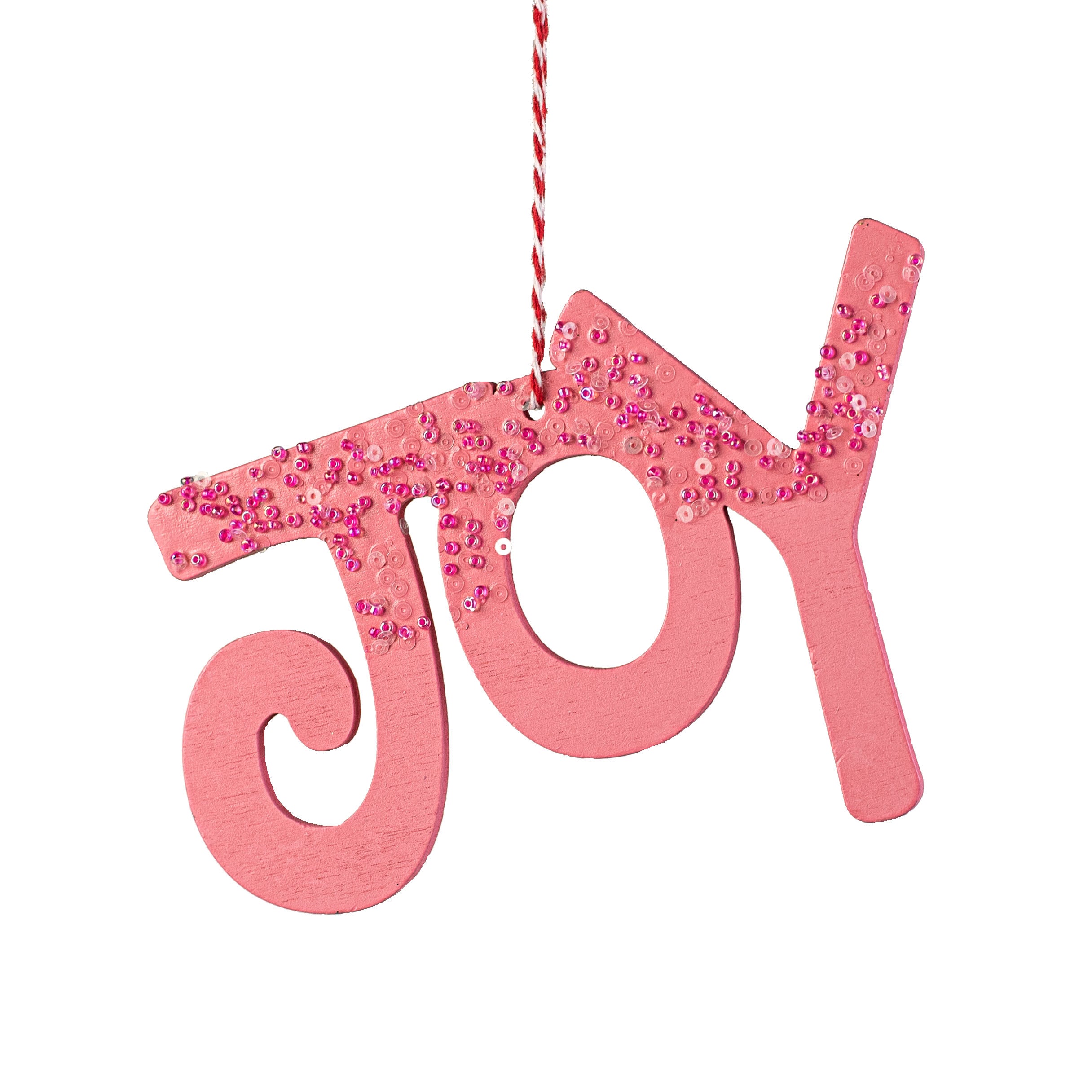 6" Joy Ornament: Pink