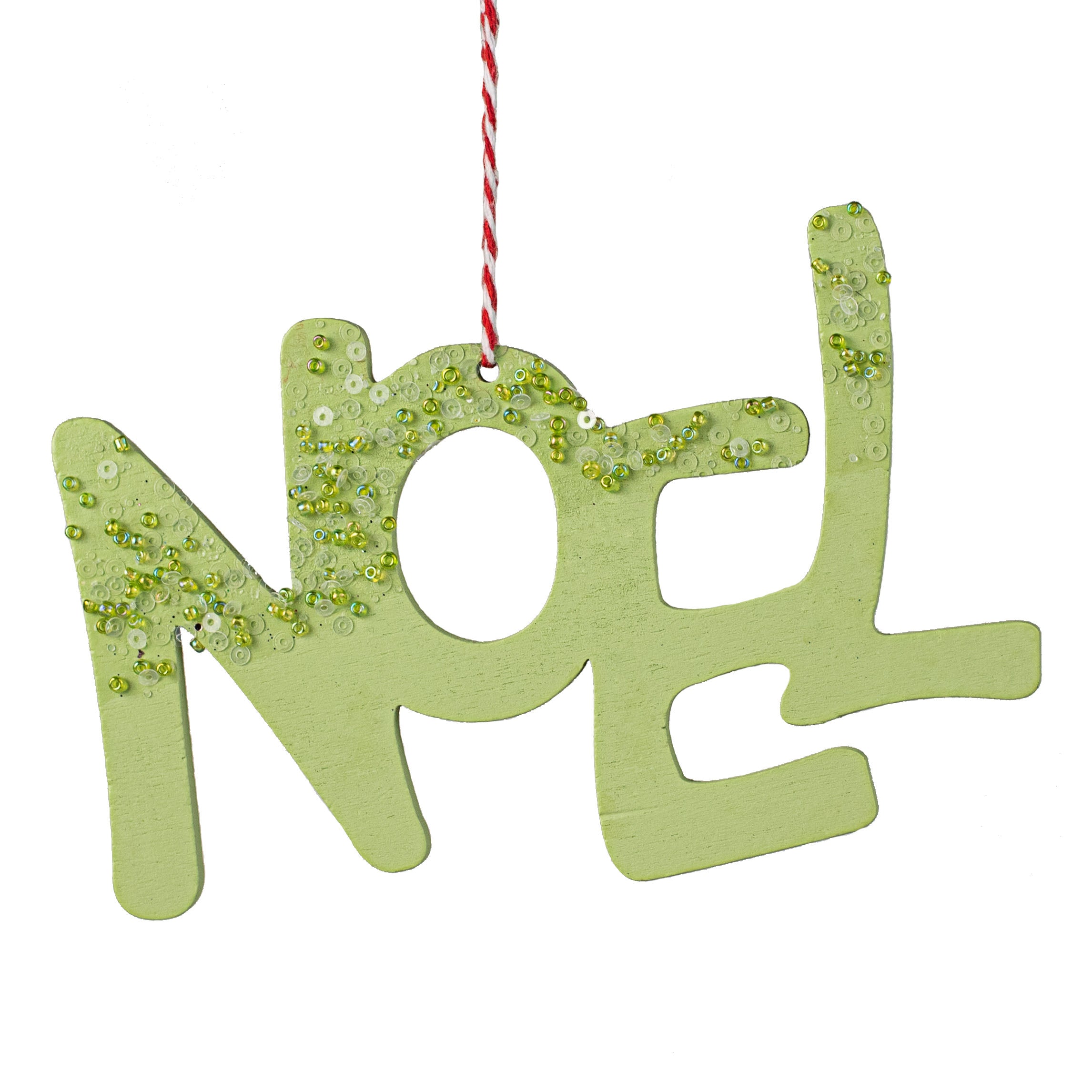 6" Noel Ornament: Green