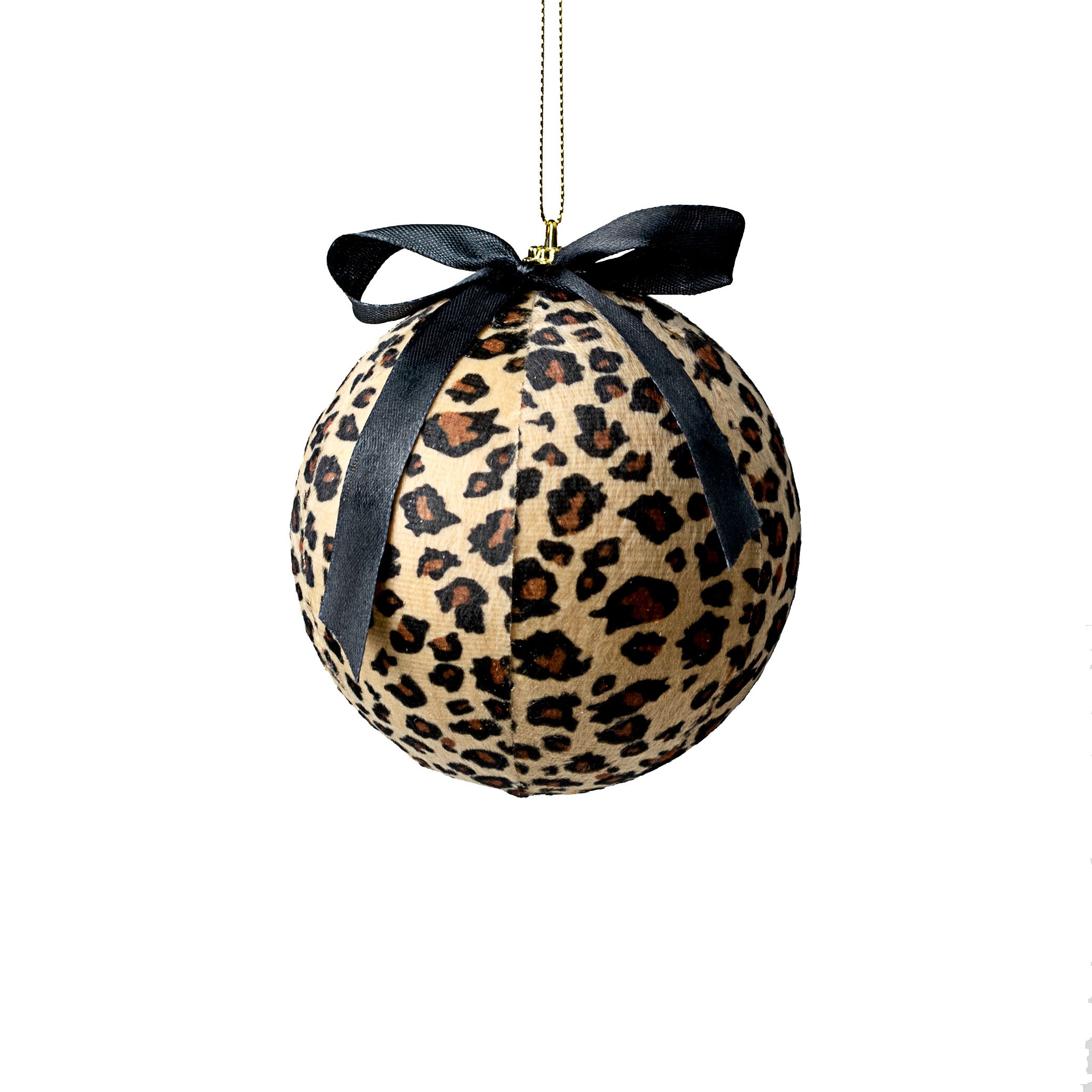 4" Fabric Ball Ornament: Cheetah