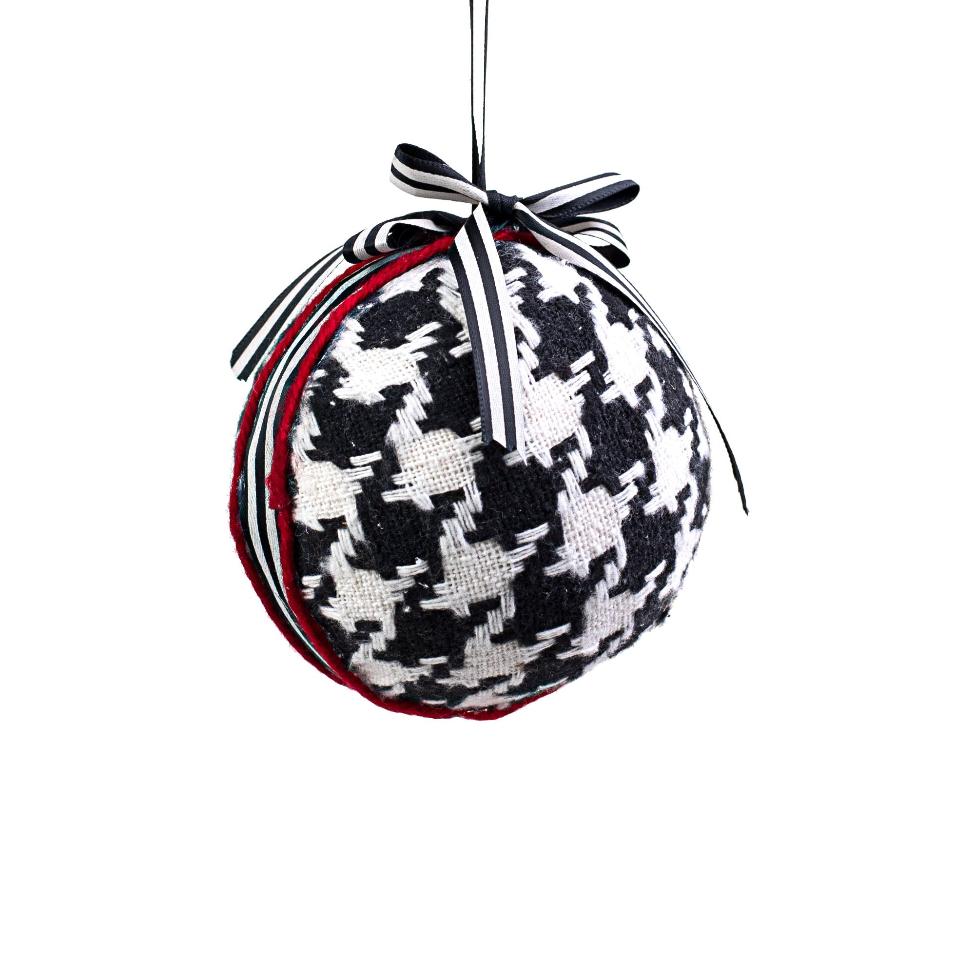 4" Houndstooth Ball Ornament