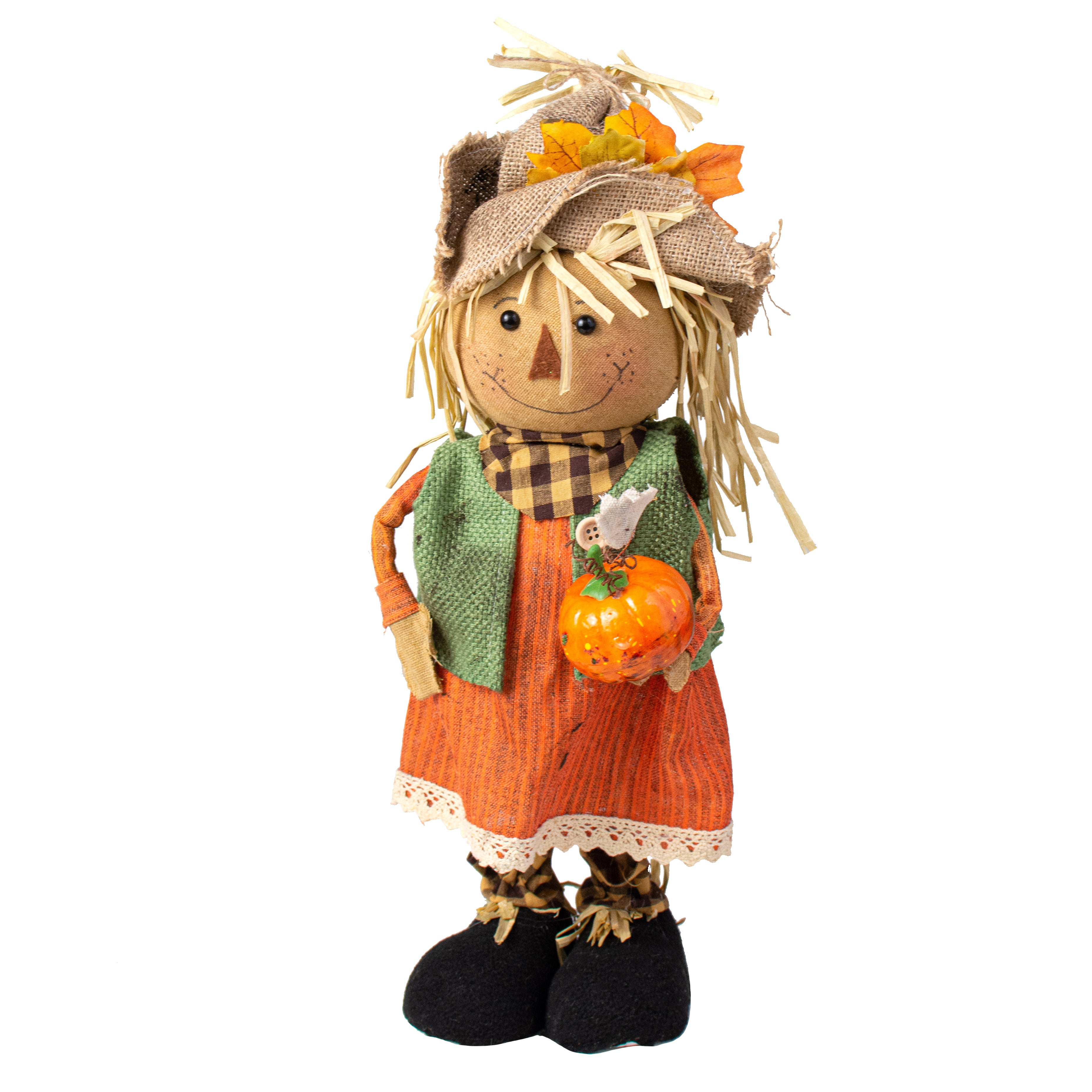 19" Standing Scarecrow Decoration: Girl