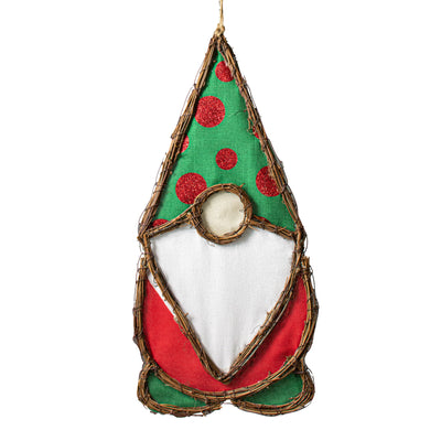 20" Grapevine Hanger: Polka Dot Christmas Gnome