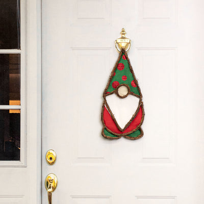 20" Grapevine Hanger: Polka Dot Christmas Gnome