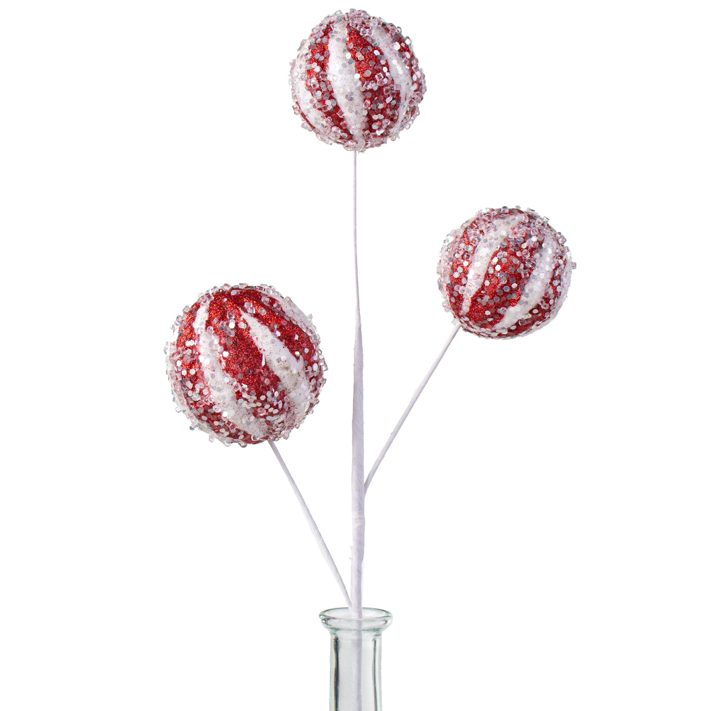 18" Icy Ball Pick: Red & White