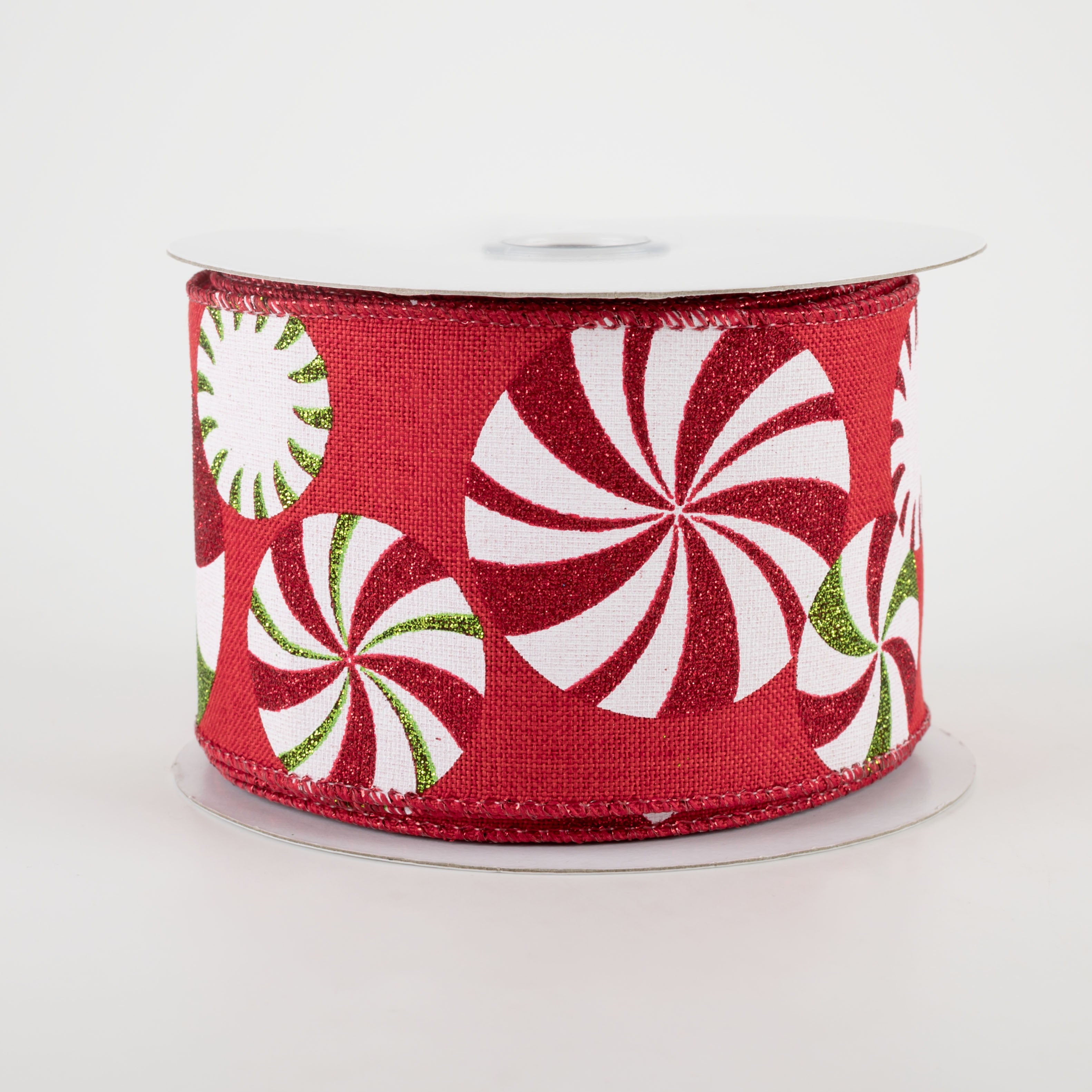 2.5" Bold Peppermints Ribbon: Red (10 Yards)