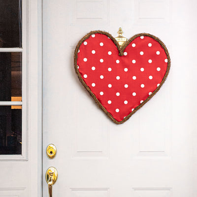 22" Grapevine Hanger: Polka Dots Heart