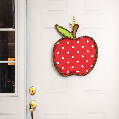 21" Grapevine Hanger: Polka Dots Apple