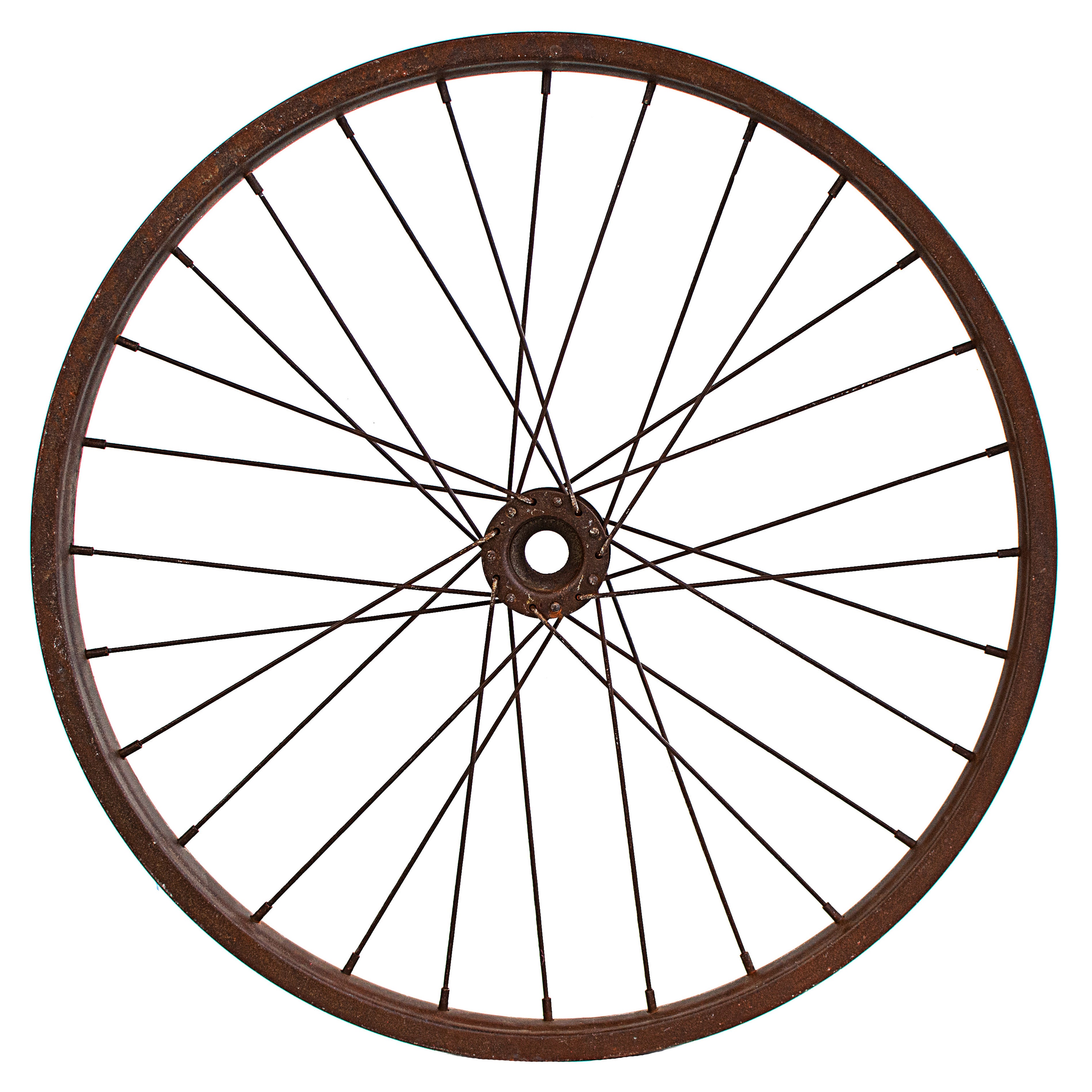 20" Decorative Bicycle Rim: Rust