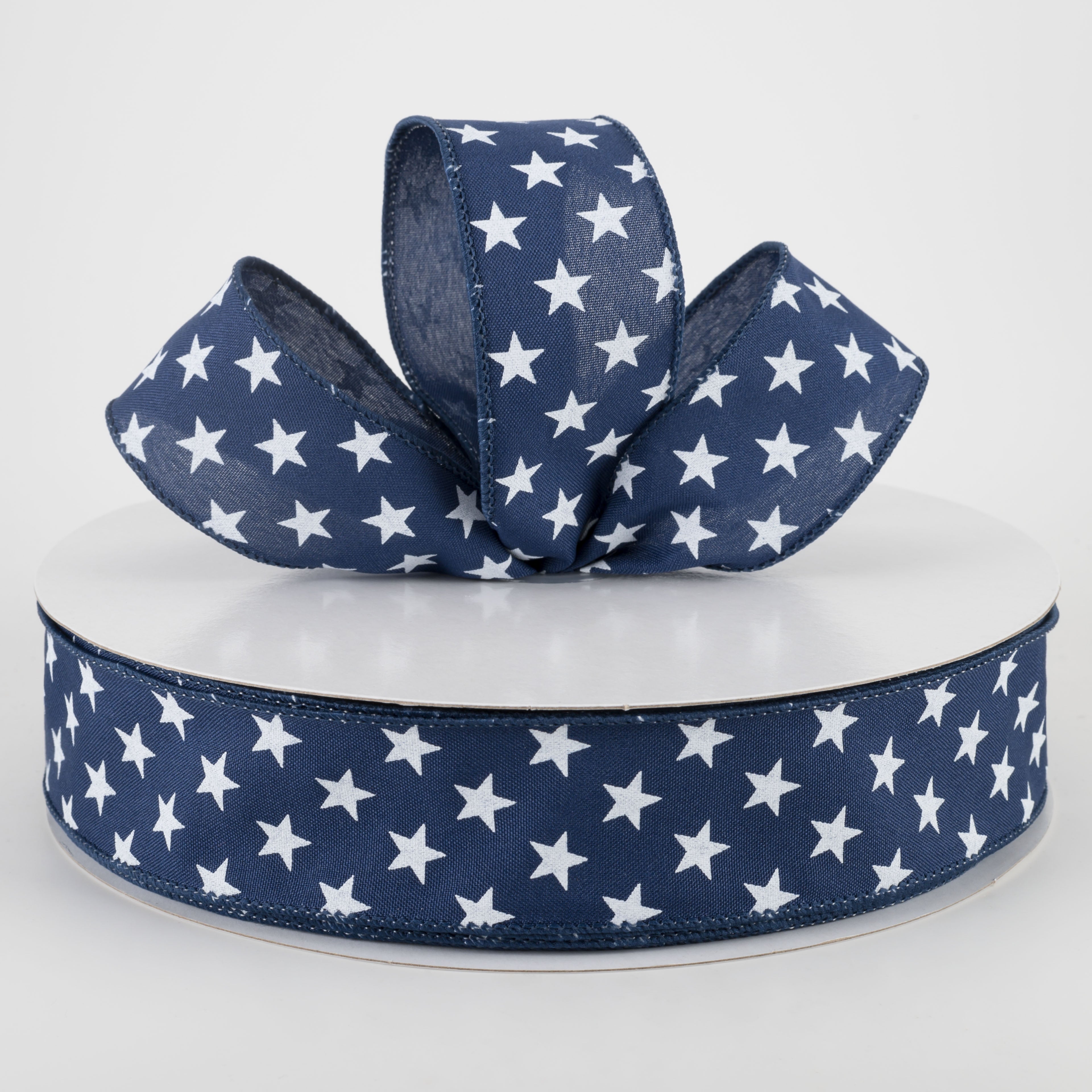 1.5" Random Star Ribbon: Navy Blue (50 Yards)