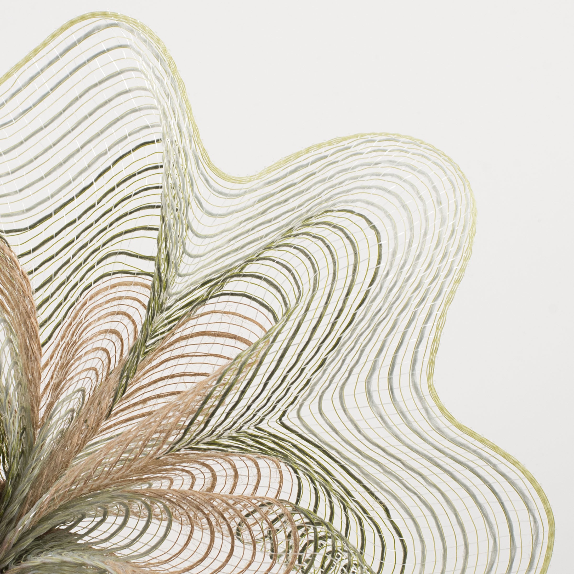 10" Burlap Deco Mesh: Moss, Sage & Natural Jute Stripes