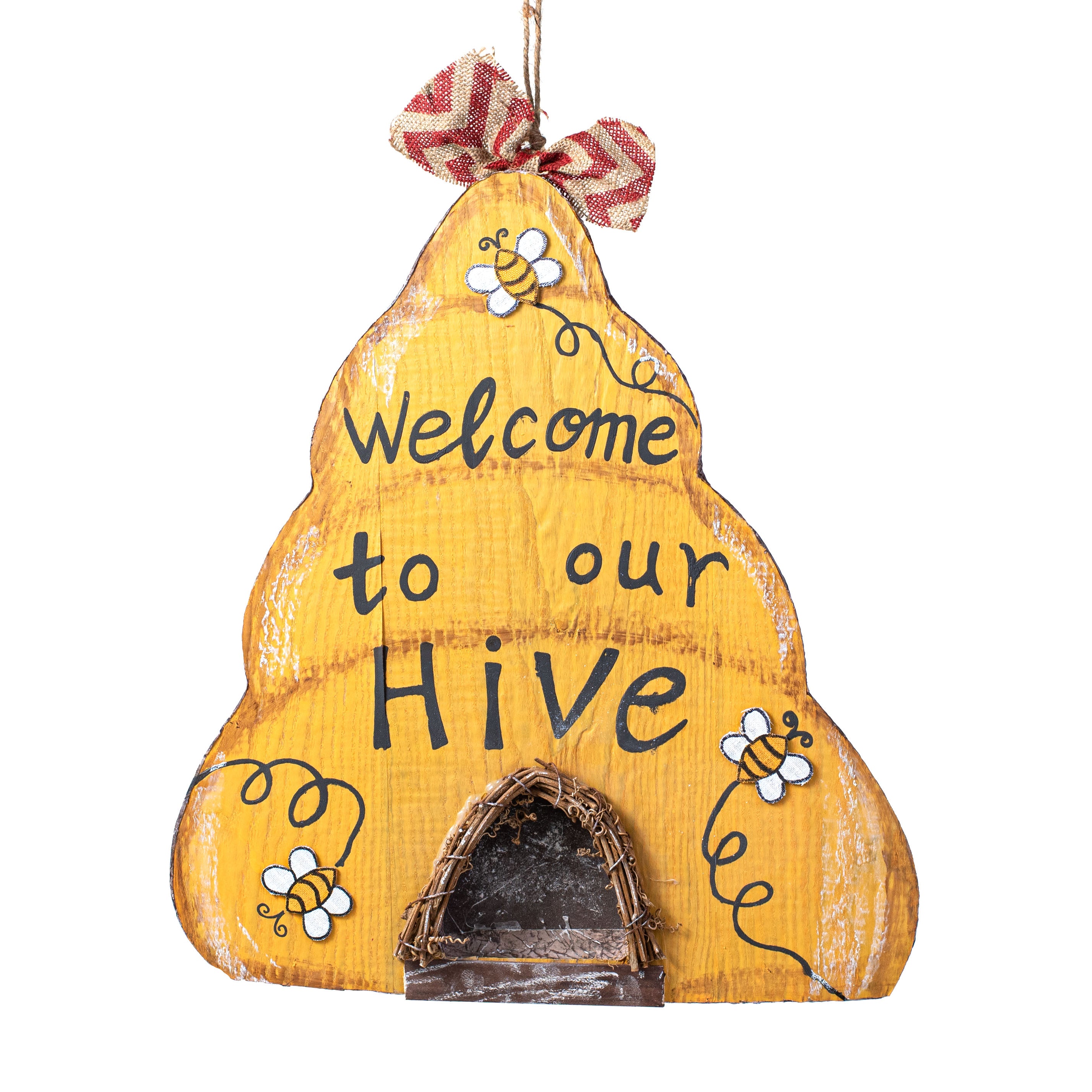 19" Welcome To Our Hive Door Hanger
