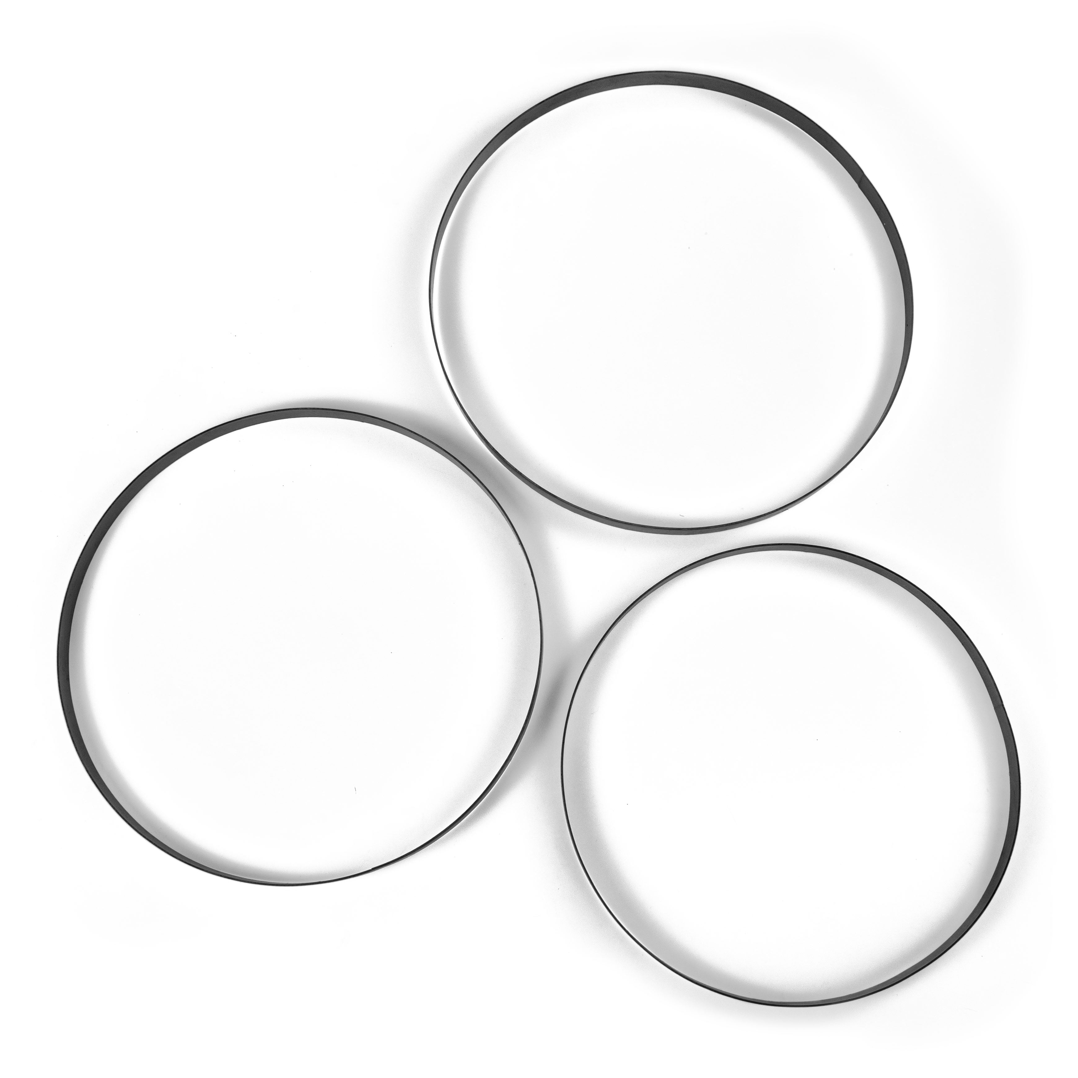 15.75-17.75" Metal Wreath Ring: Matte Black (Set of 3)