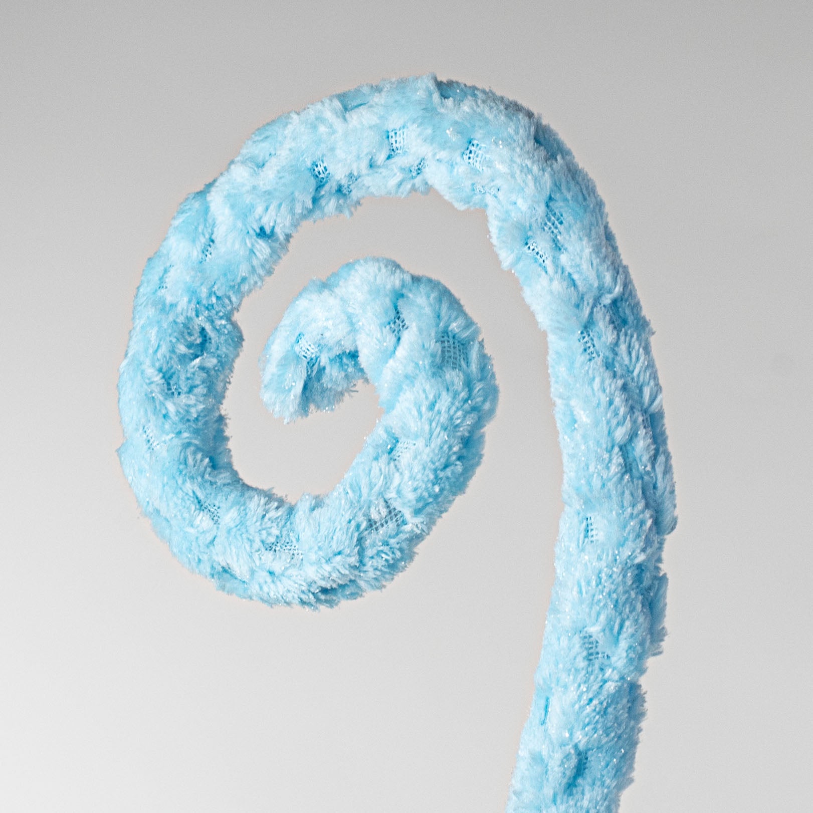 28" Fuzzy Spiral Curly Spray: Blue
