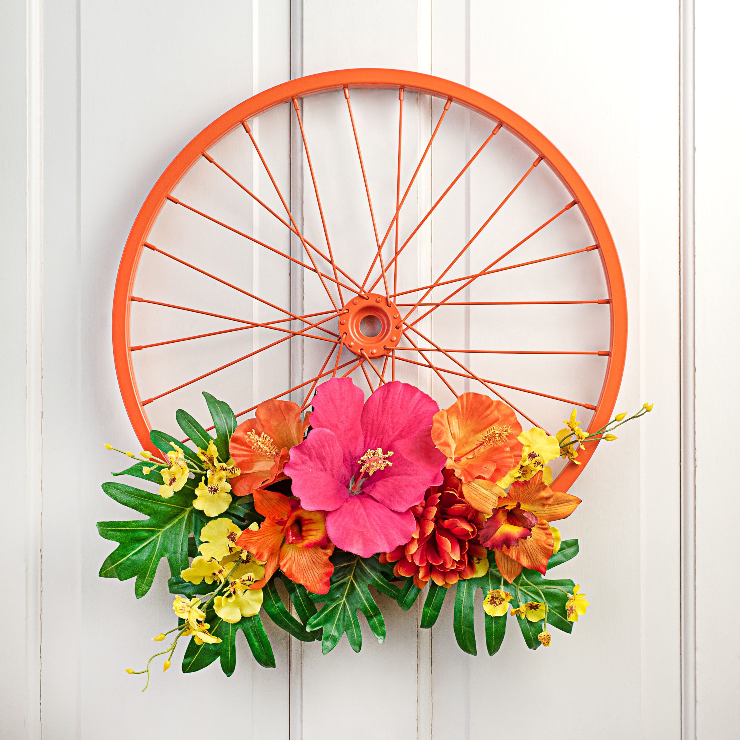 16" Decorative Bicycle Rim: Orange