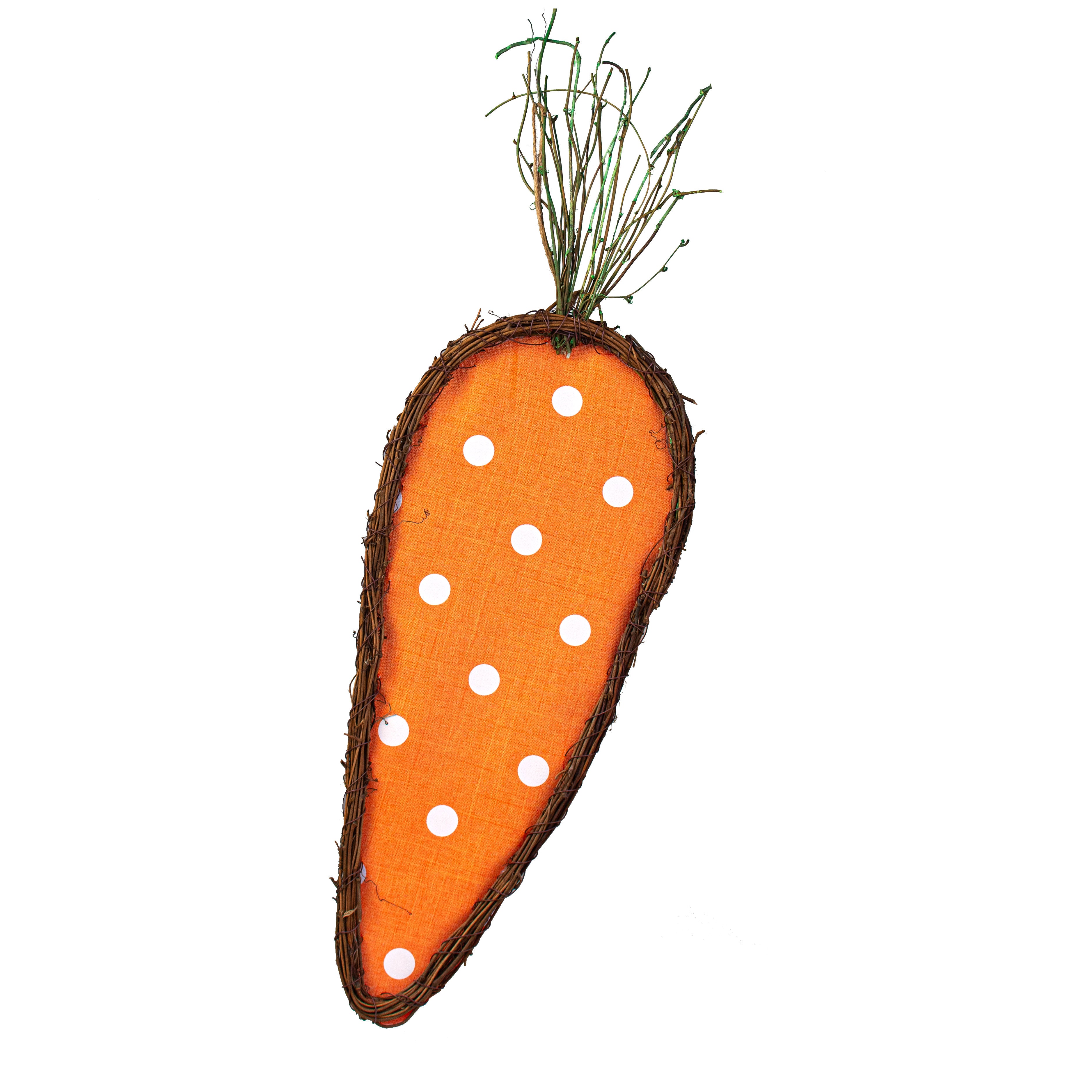 24" Grapevine Hanger: Polka Dot Carrot