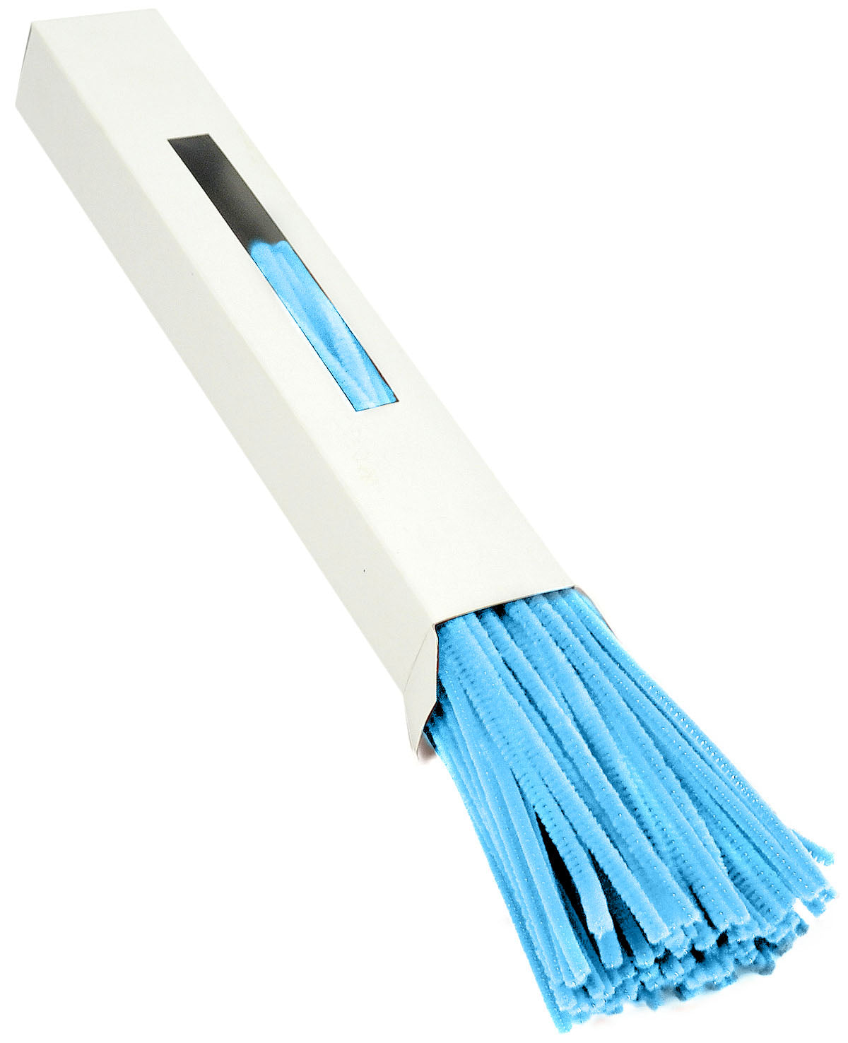 12" Pipe Cleaner Stems: 6mm Chenille Light Blue (100)
