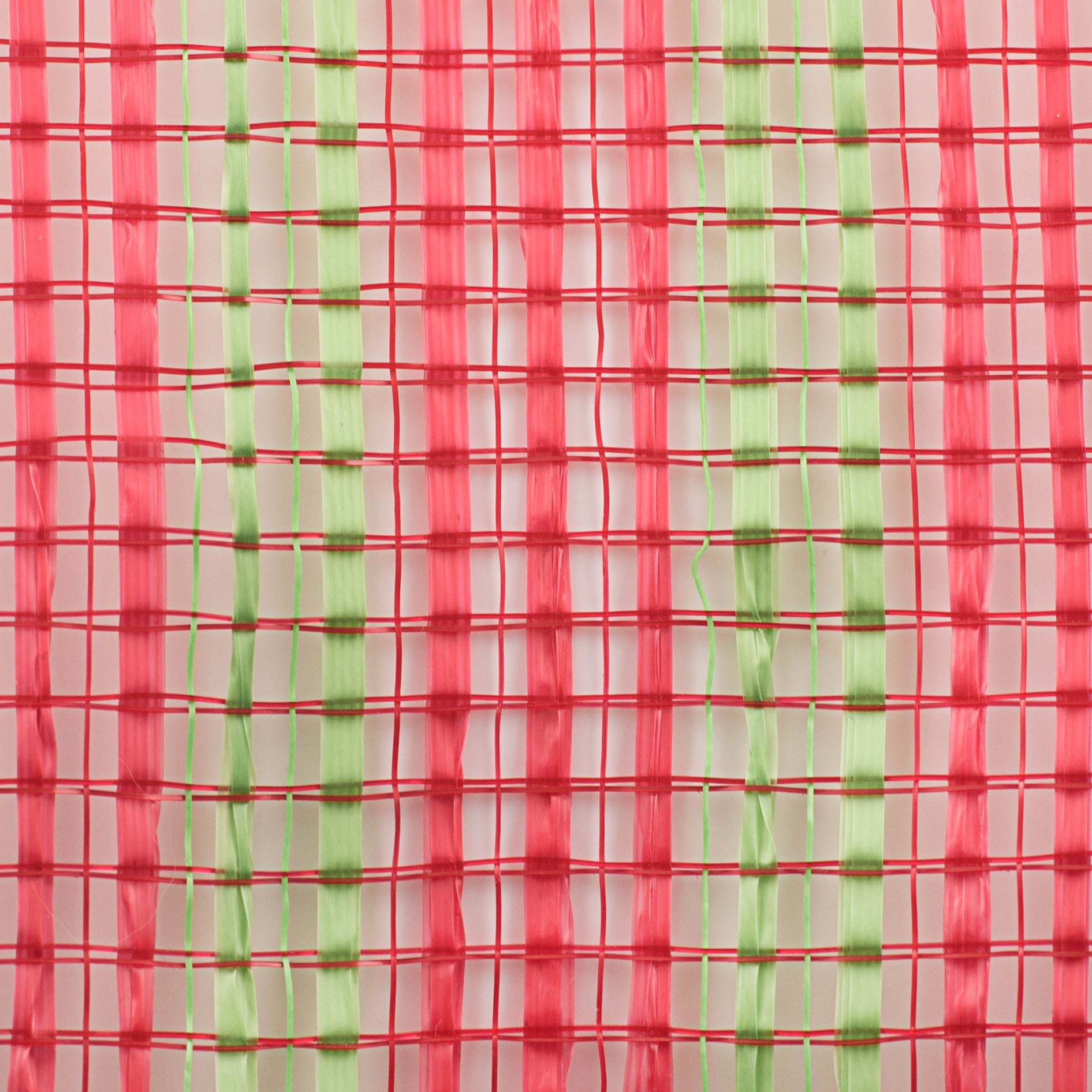 10" Wide Strip Mesh: Red & Lime Green