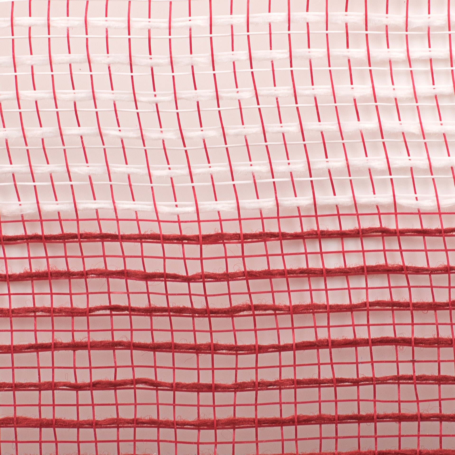 10" Wide Stripe Fabric Mesh: Red & White