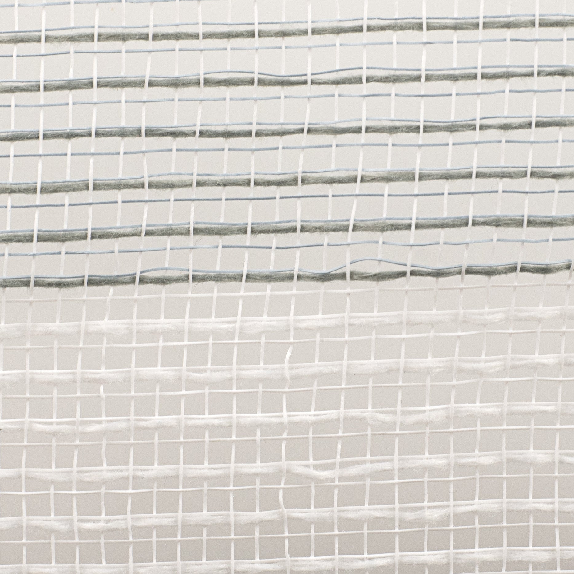10" Wide Stripe Fabric Mesh: White & Grey