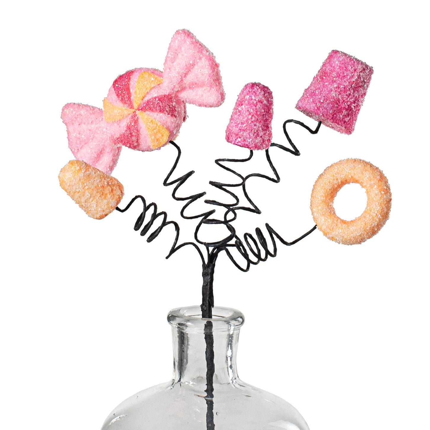 16" Gumdrop & Ring Candy Pick: Orange, Fuchsia, Pink