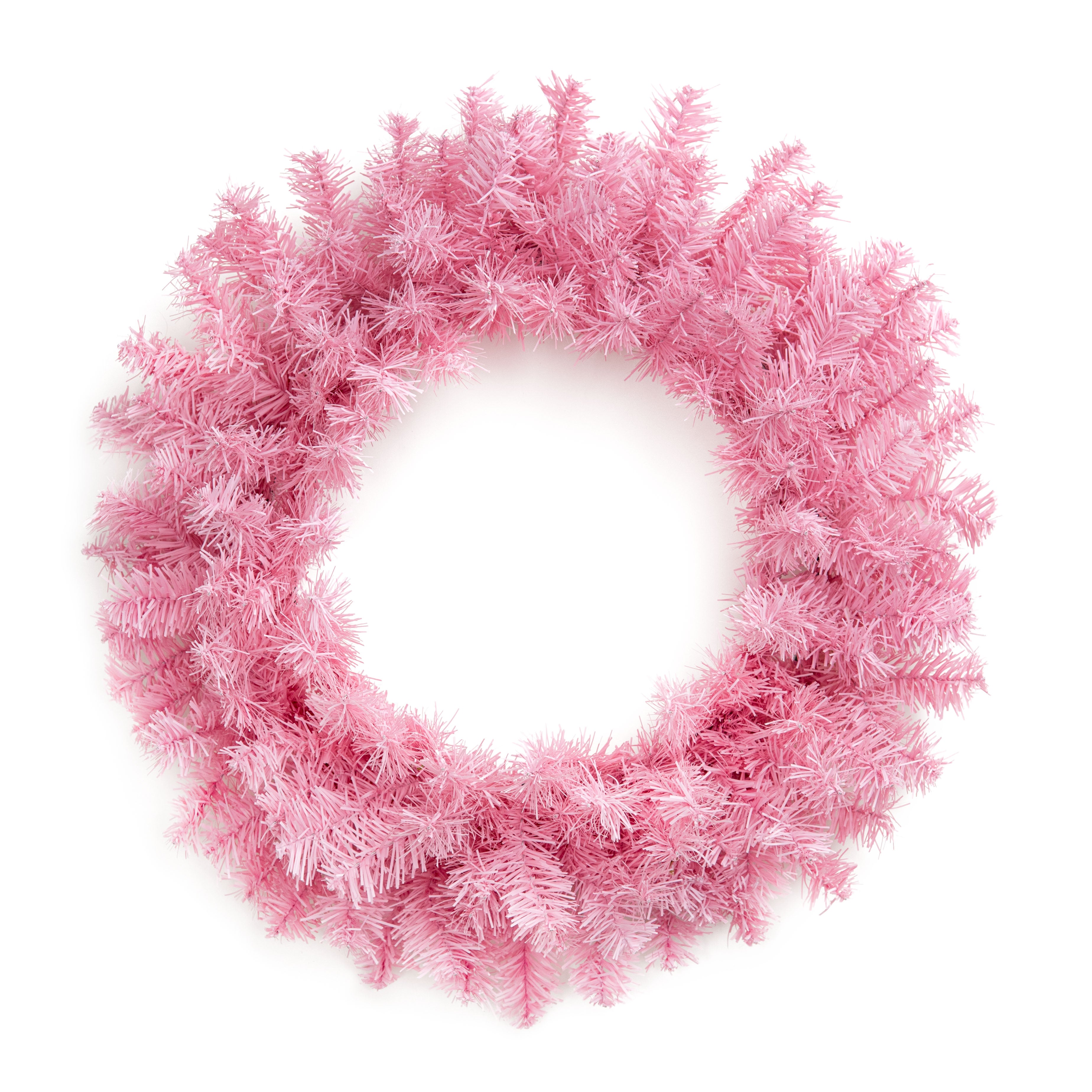 24" King's Pine Wreath: Pink