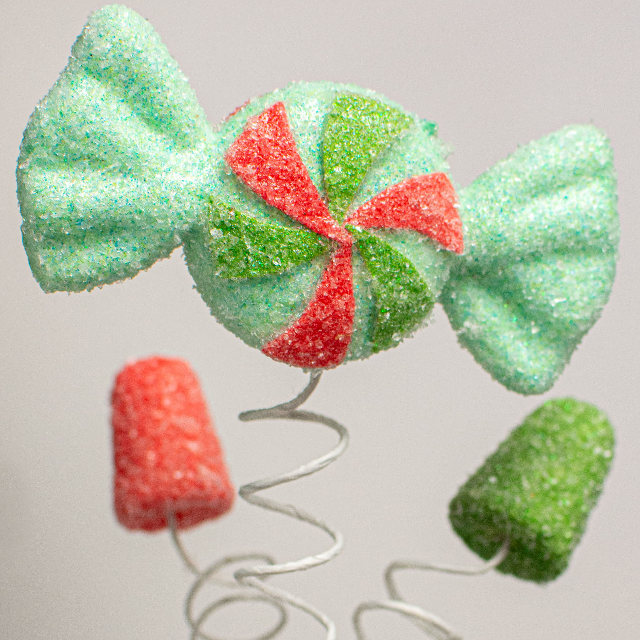 16" Gumdrop & Ring Candy Pick: Red, Green, Mint