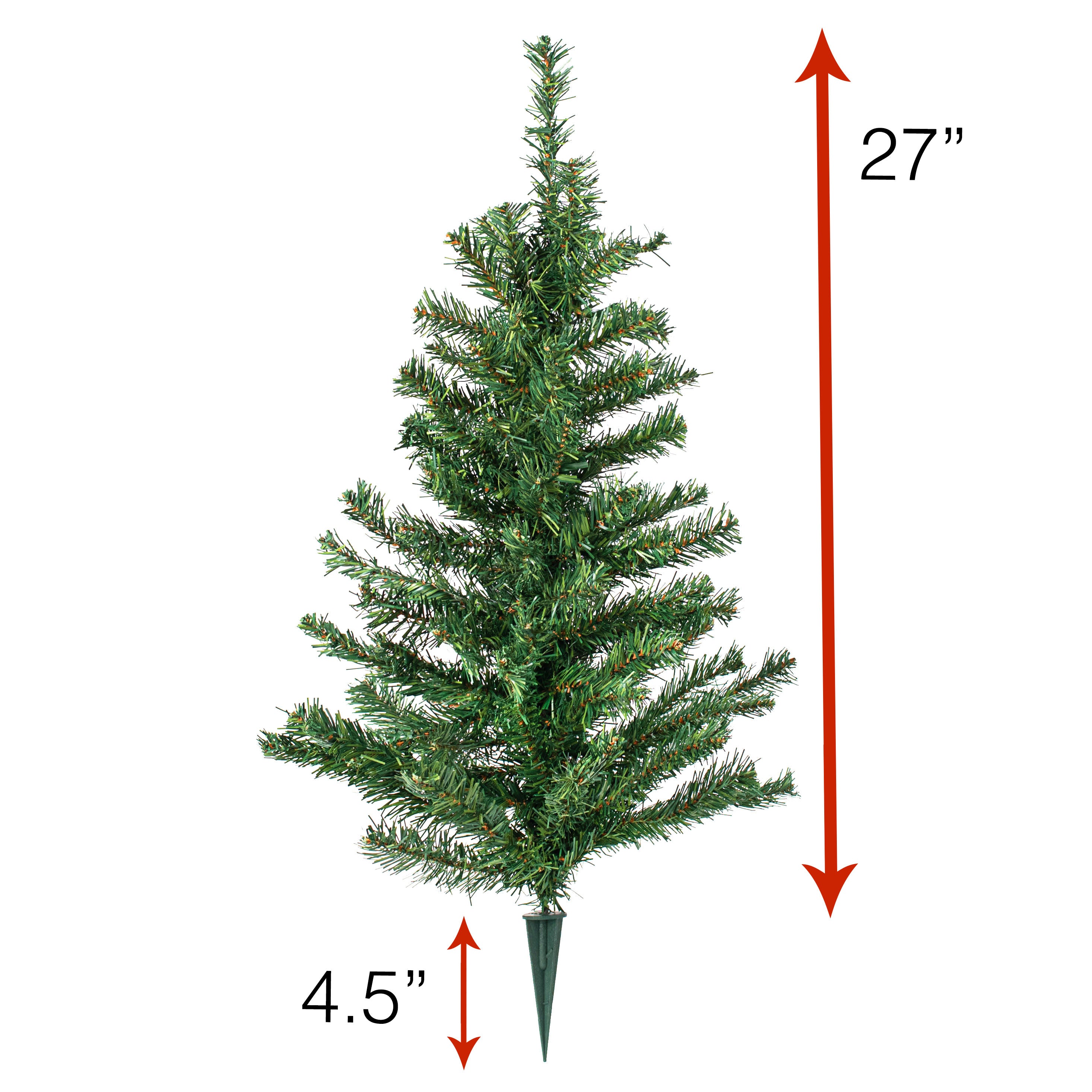 30" Small Cemetery Pine Tree With Plastic Spike