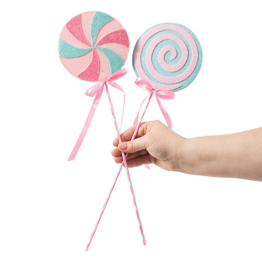 17" Lollipop Picks: Pink & Blue (2)