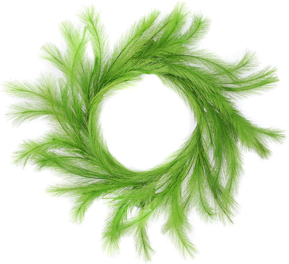 26" Fabric Pampas Grass Wreath: Lime Green