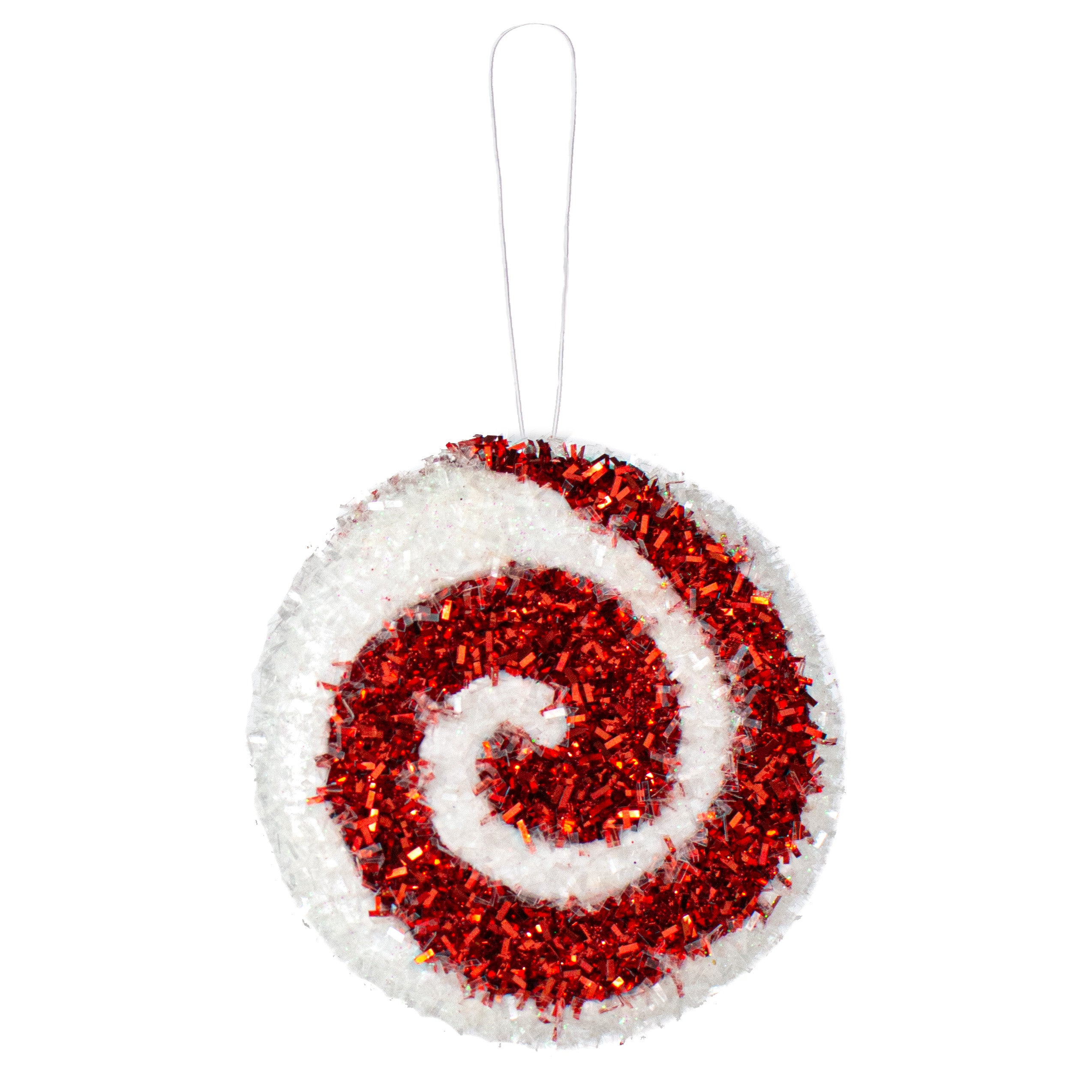 3" Peppermint Candy Ornaments: Red & White (Set of 12)