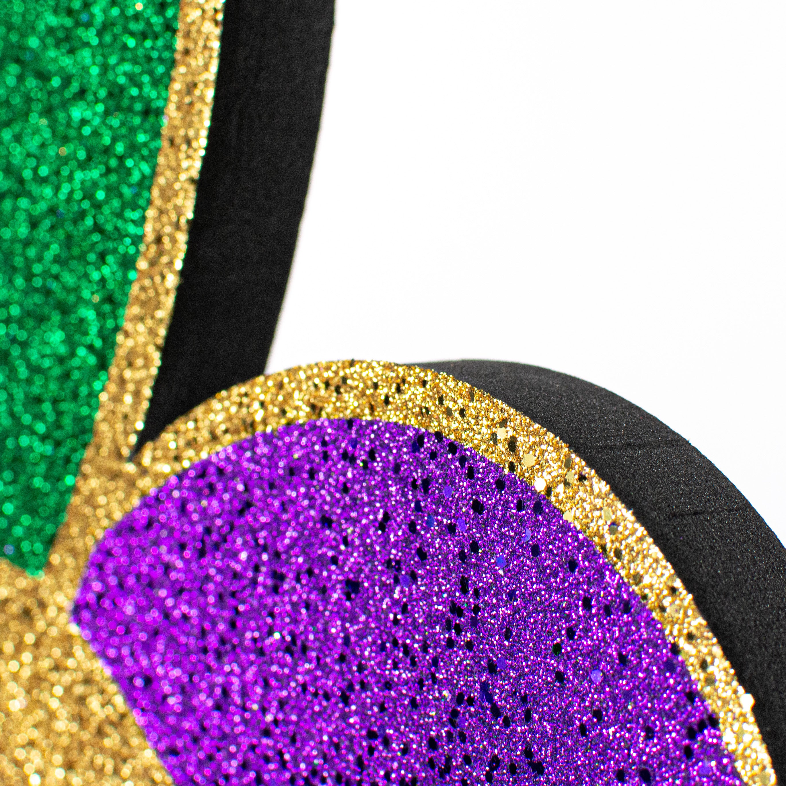 20" Glitter Polyfoam Fleur de Lis: Mardi Gras Mask