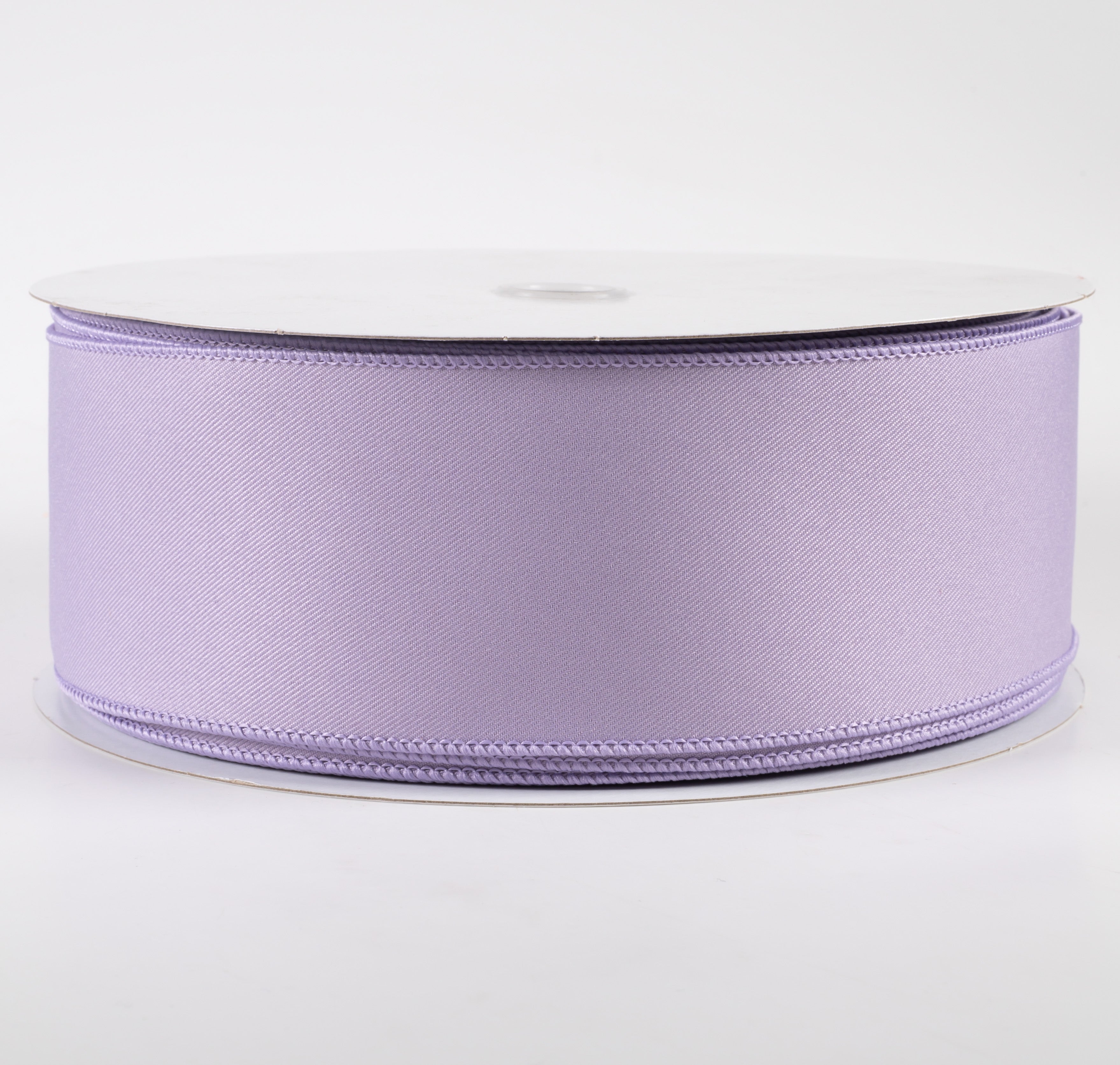 2.5" Diagonal Weave Fabric Ribbon: Lavender (50 Yards)