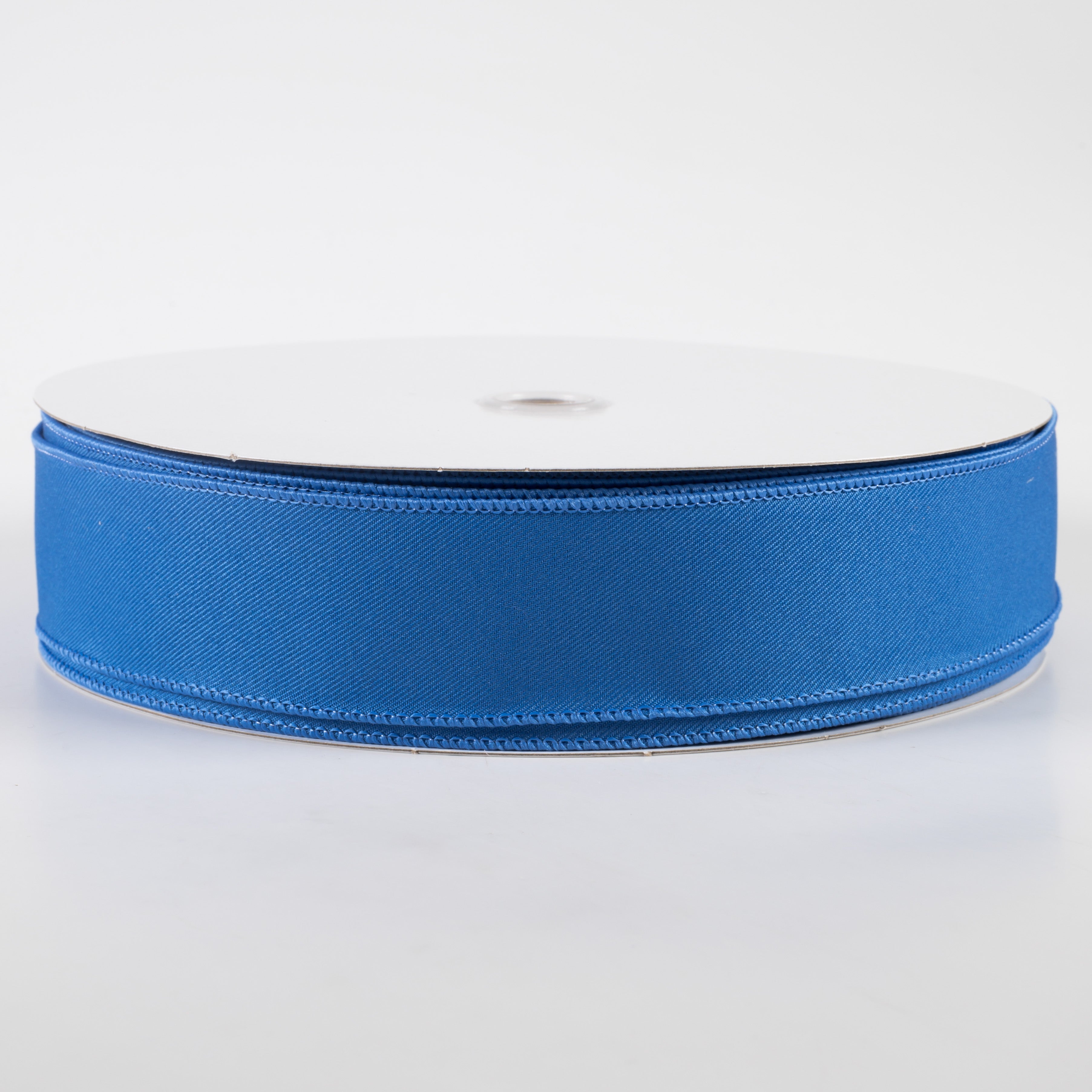 1.5" Diagonal Weave Fabric Ribbon: Royal Blue (50 Yards)