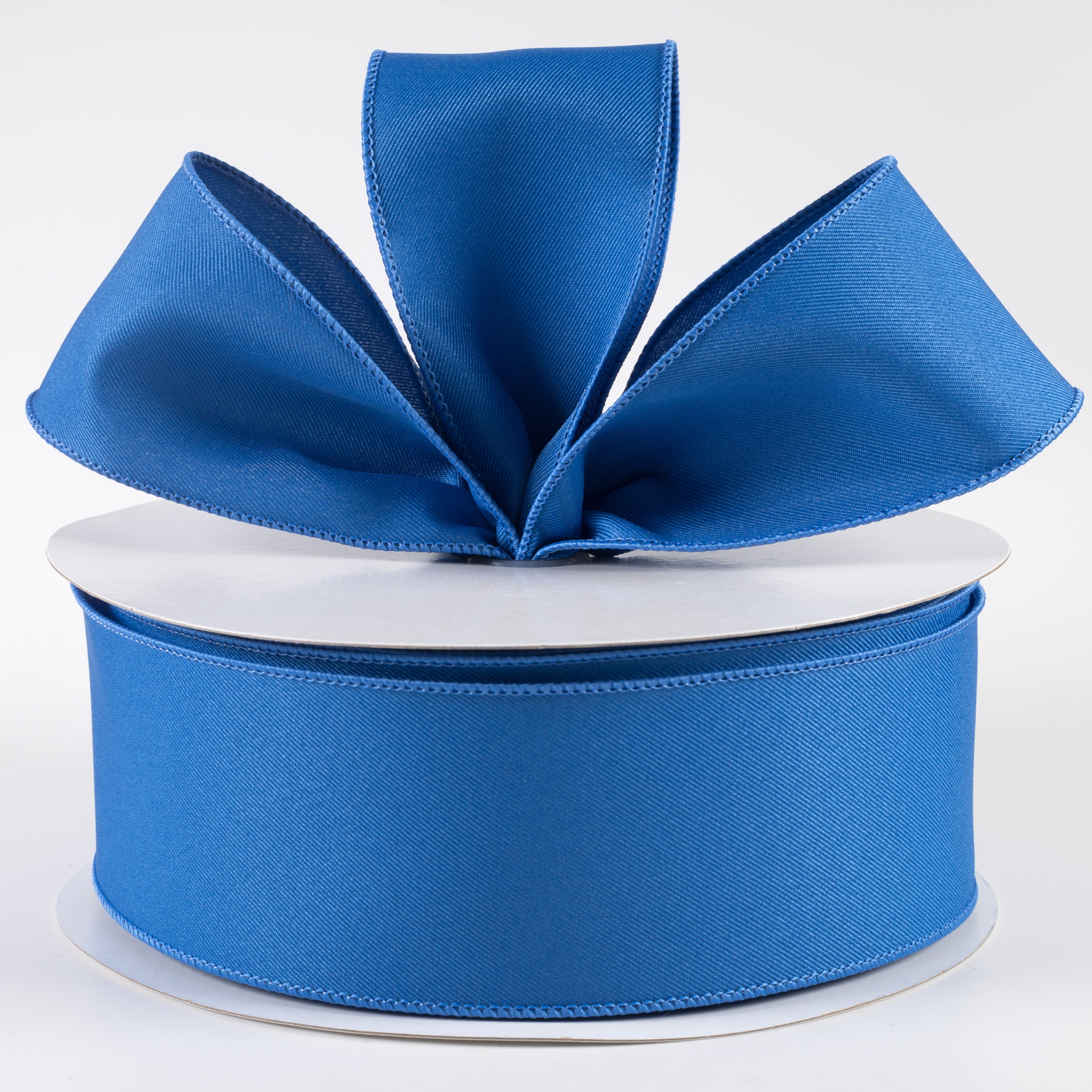 2.5" Diagonal Weave Fabric Ribbon: Royal Blue (50 Yards)