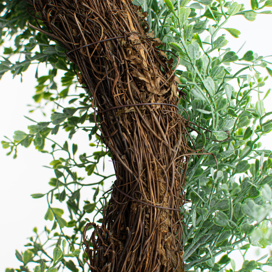 22" Boxwood Wreath: Dusty Green