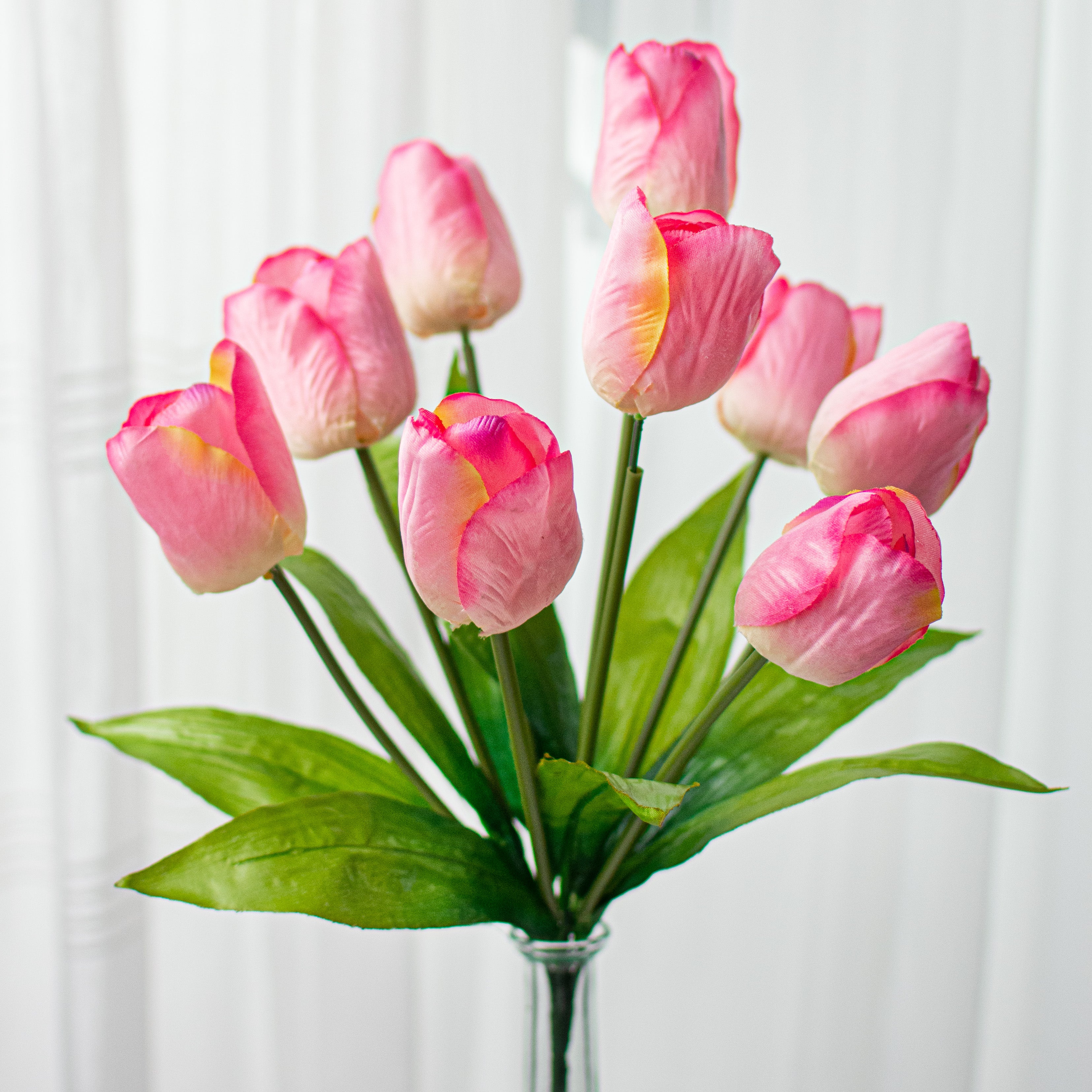 17" Tulips Bush: Pink