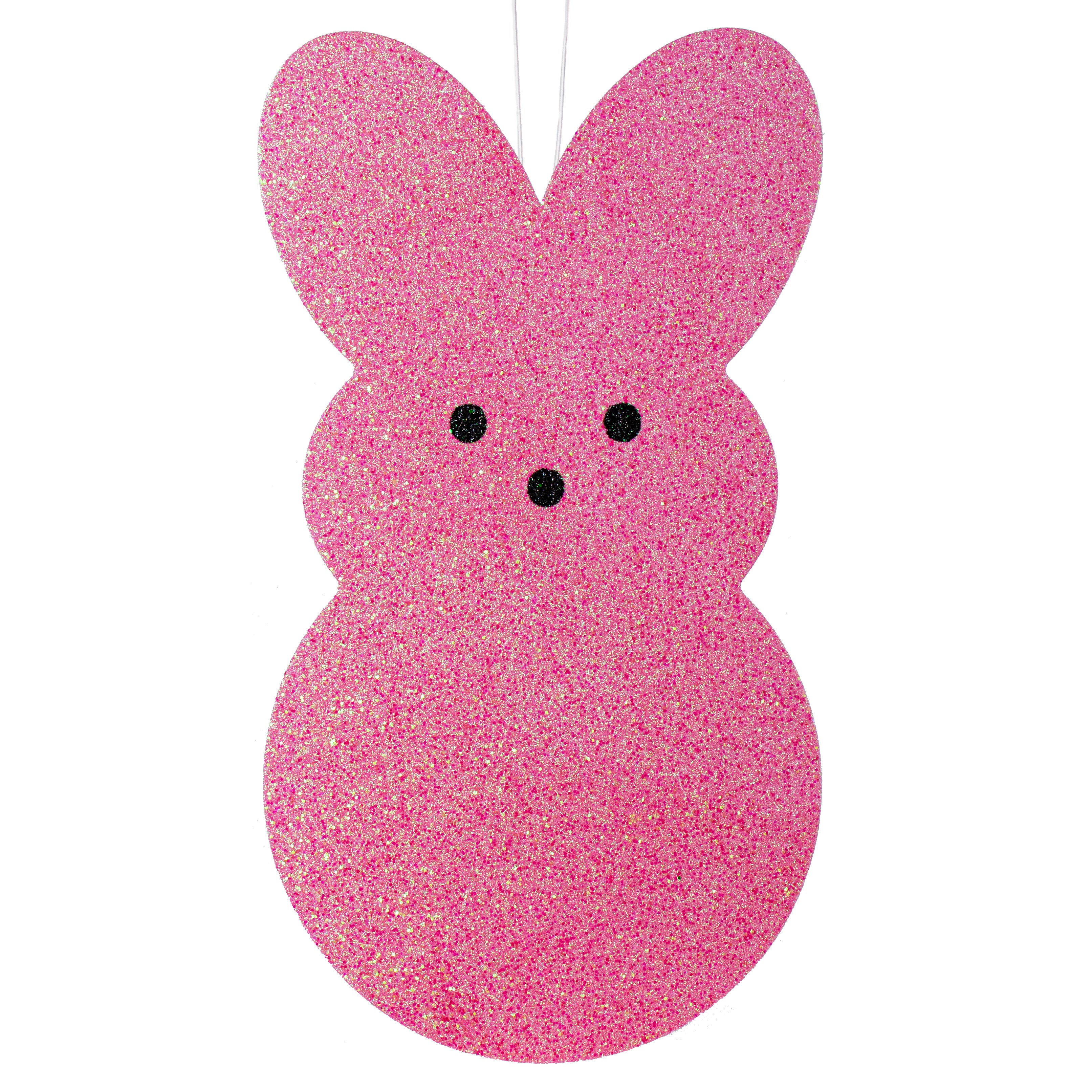 20" Glittered Polyfoam Sugar Bunny: Pink