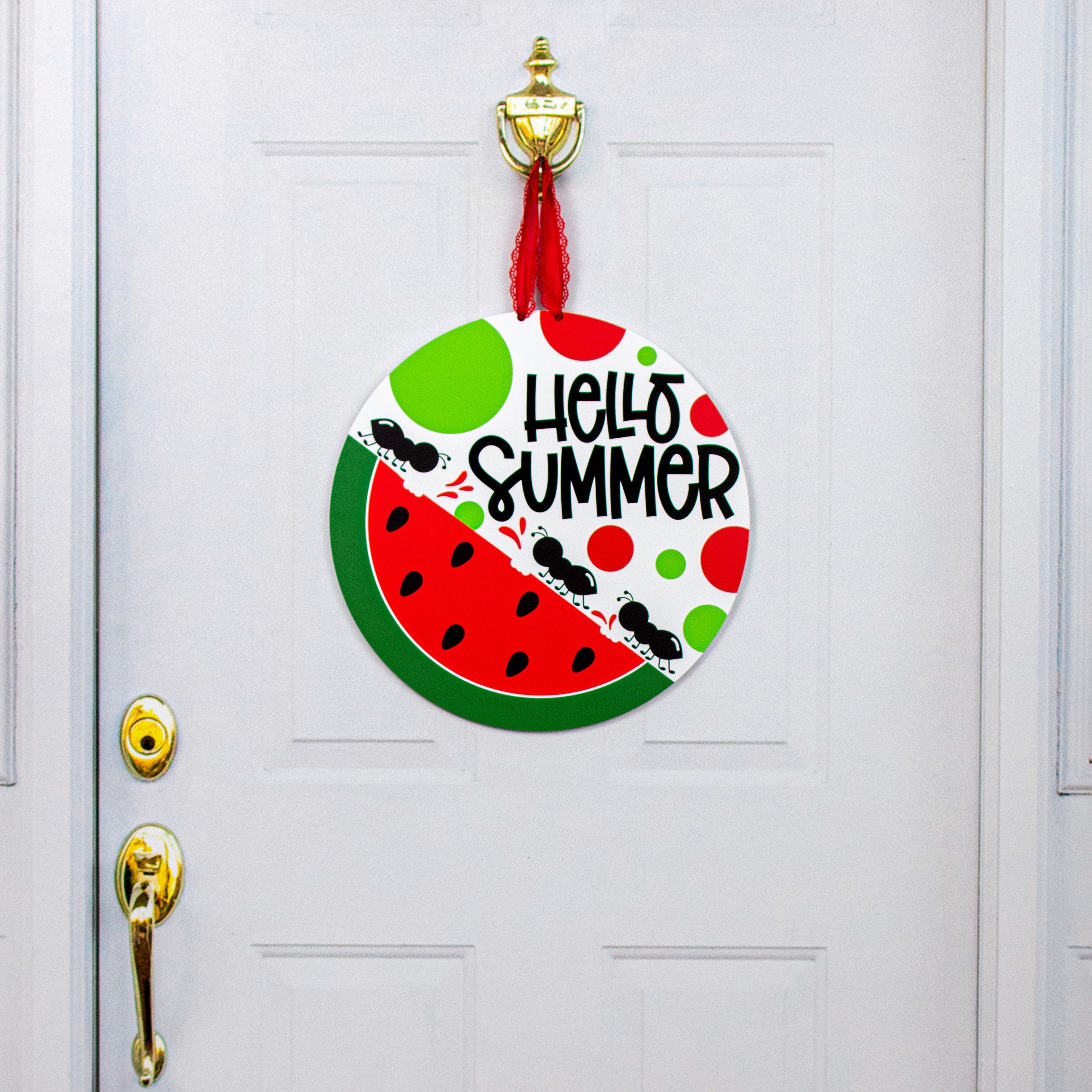 17" Waterproof Door Hanger: Hello Summer Watermelon