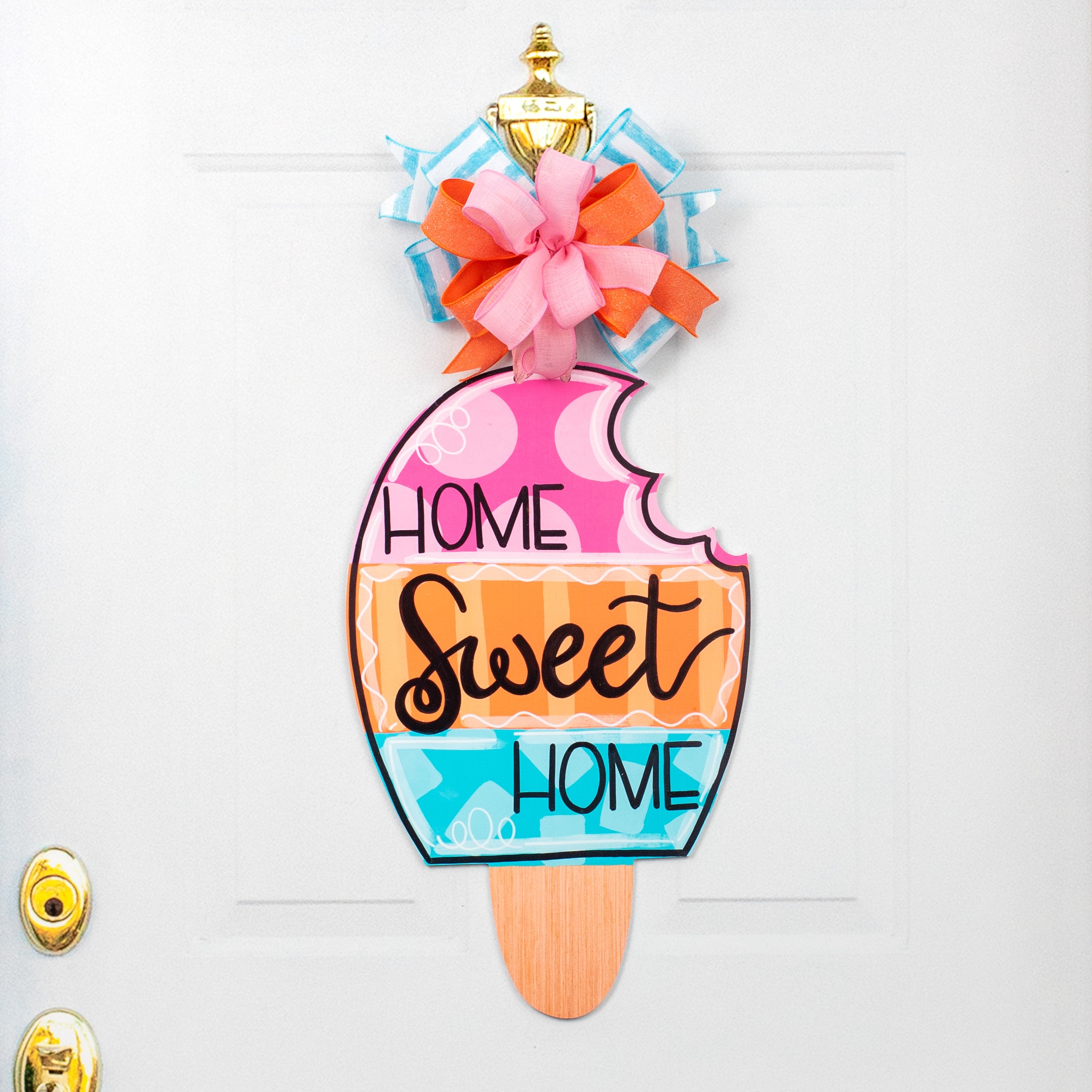 21" Waterproof Door Hanger: Home Sweet Home Popsicle