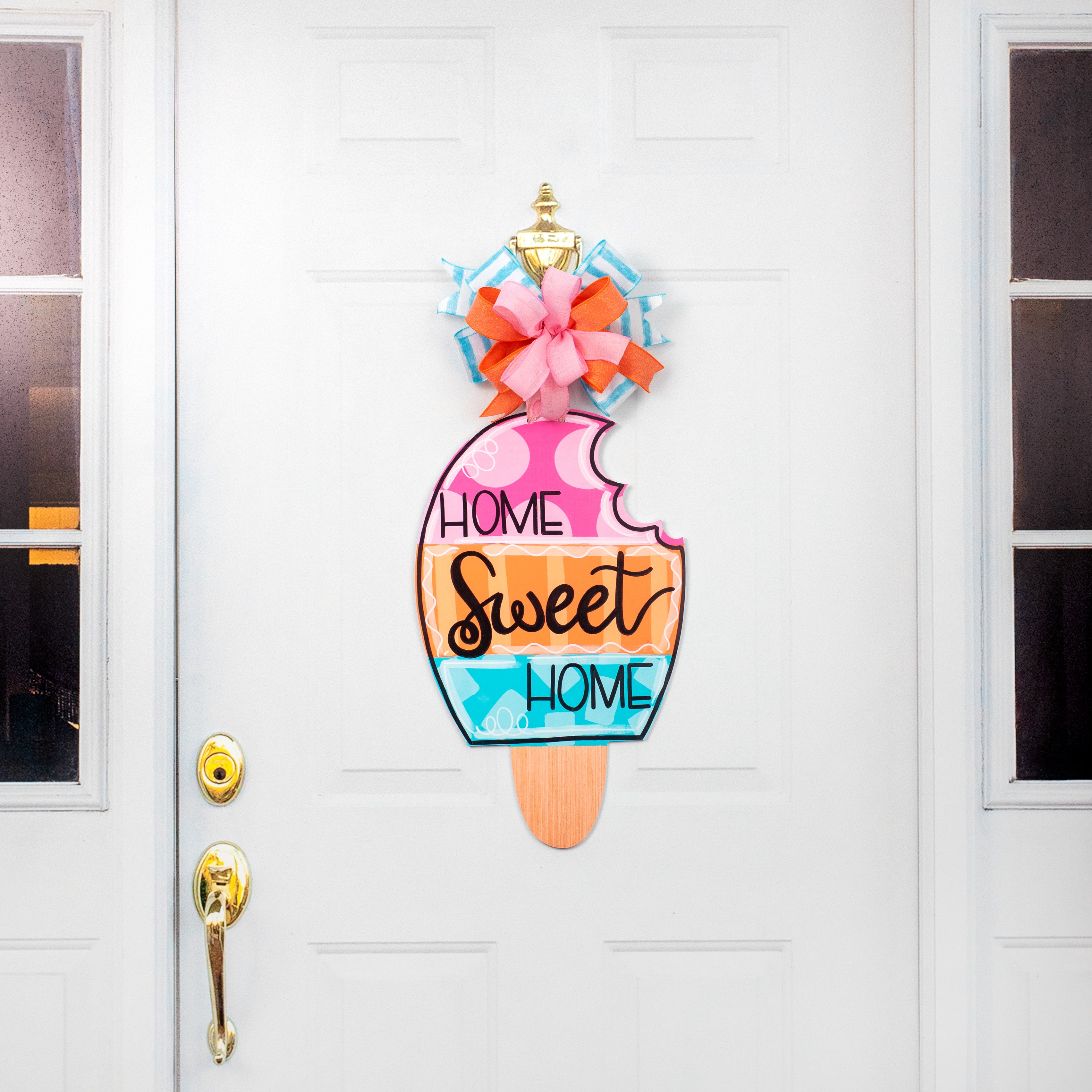 21" Waterproof Door Hanger: Home Sweet Home Popsicle