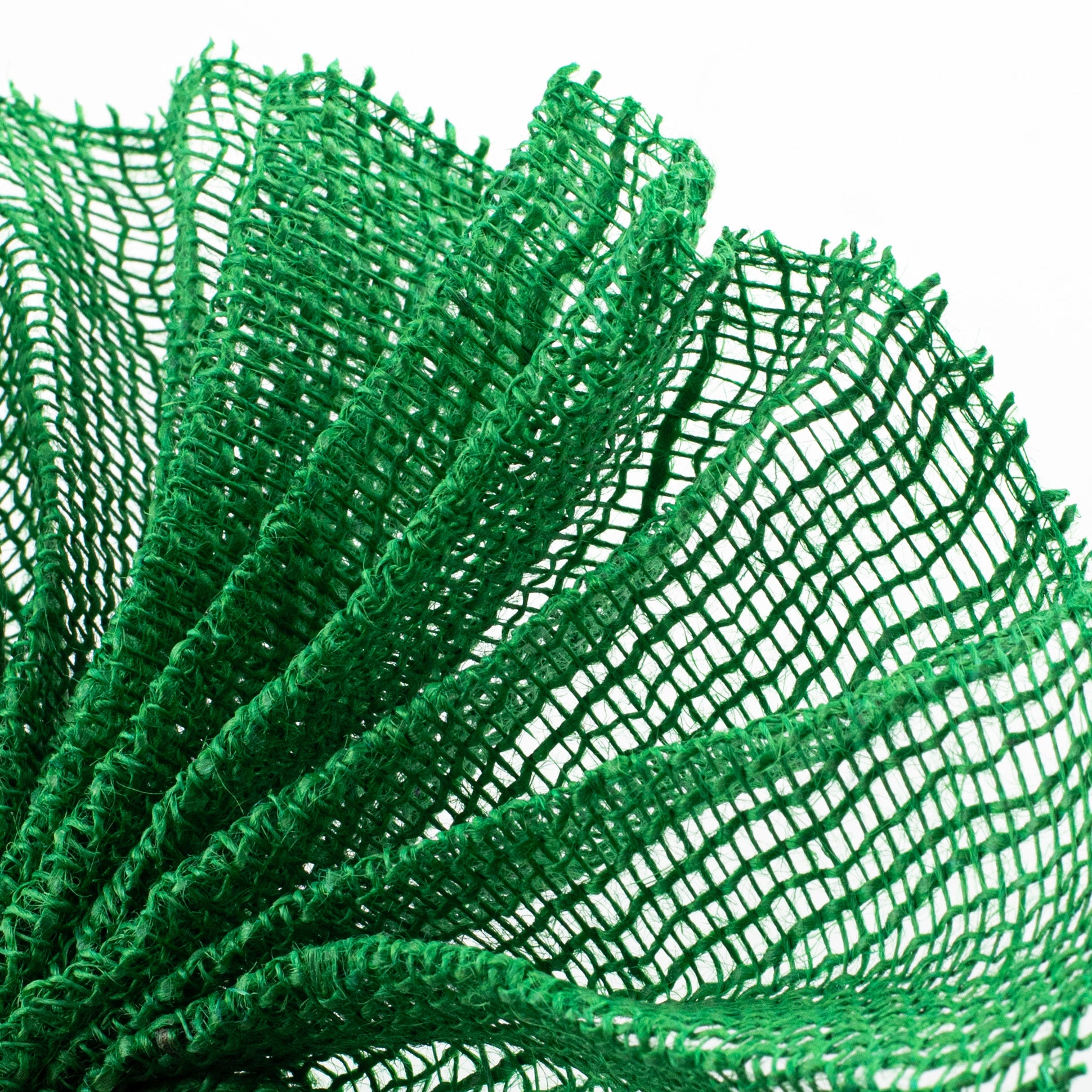 10" Jute Net Burlap Ribbon: Emerald Green (10 Yards)