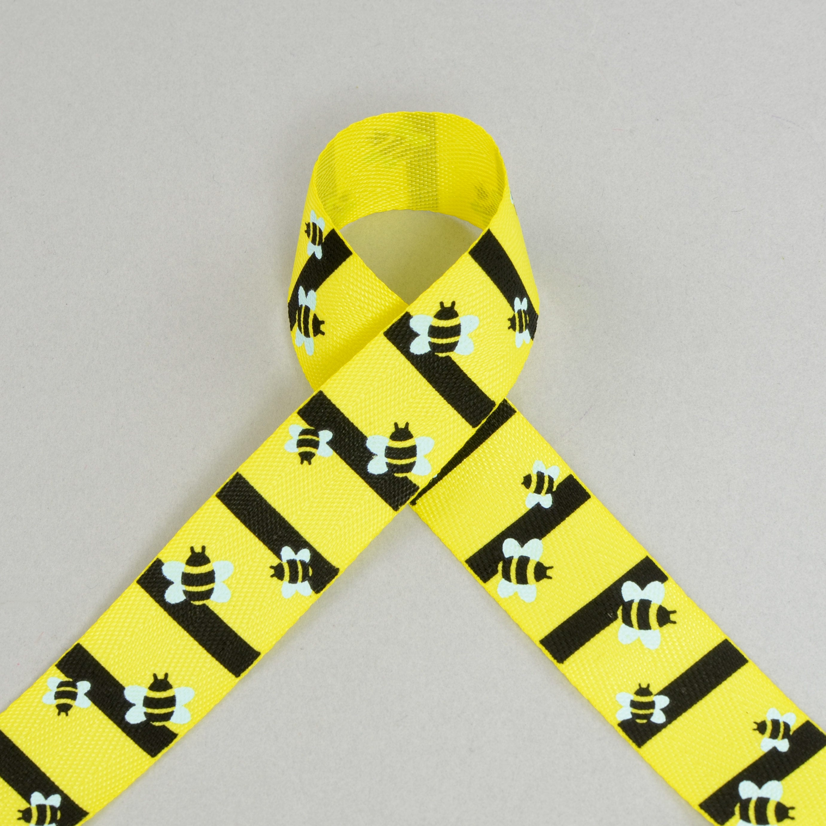 7/8" Bumble Bee Yellow Twill Tape Ribbon (25 Yards)