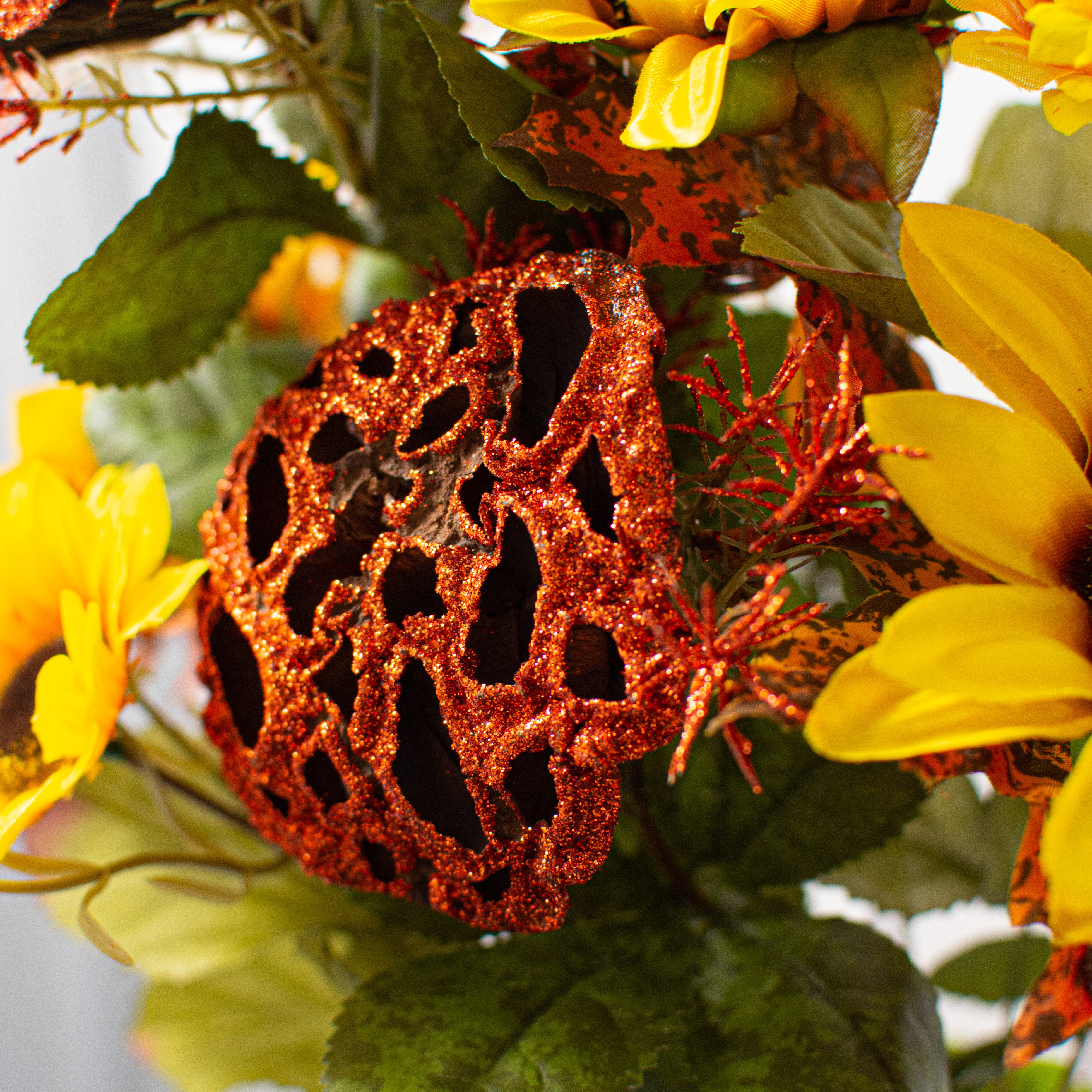 Sunflower & Lotus Pod Bush (9 Stem)