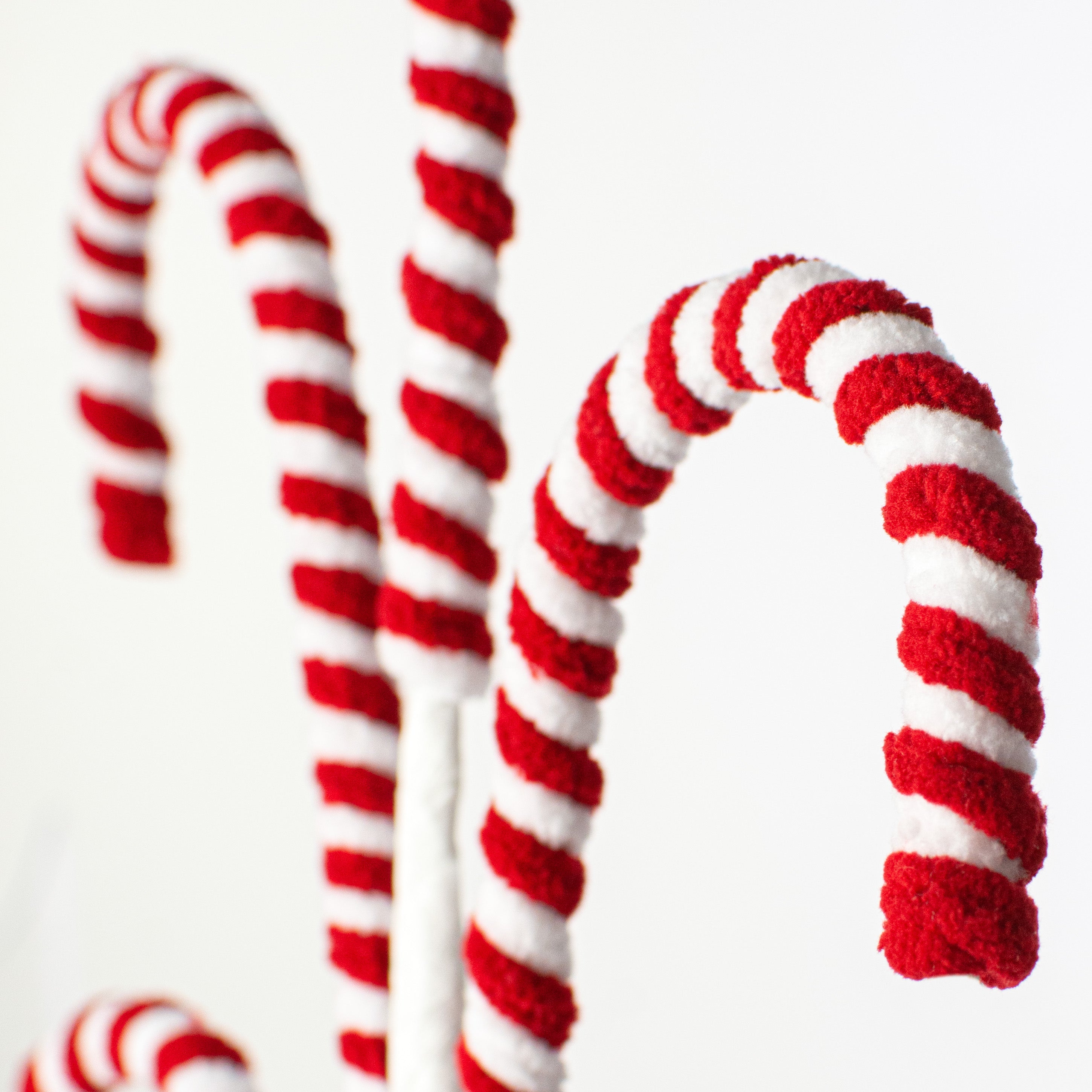 26" Candy Cane Spray: Red & White