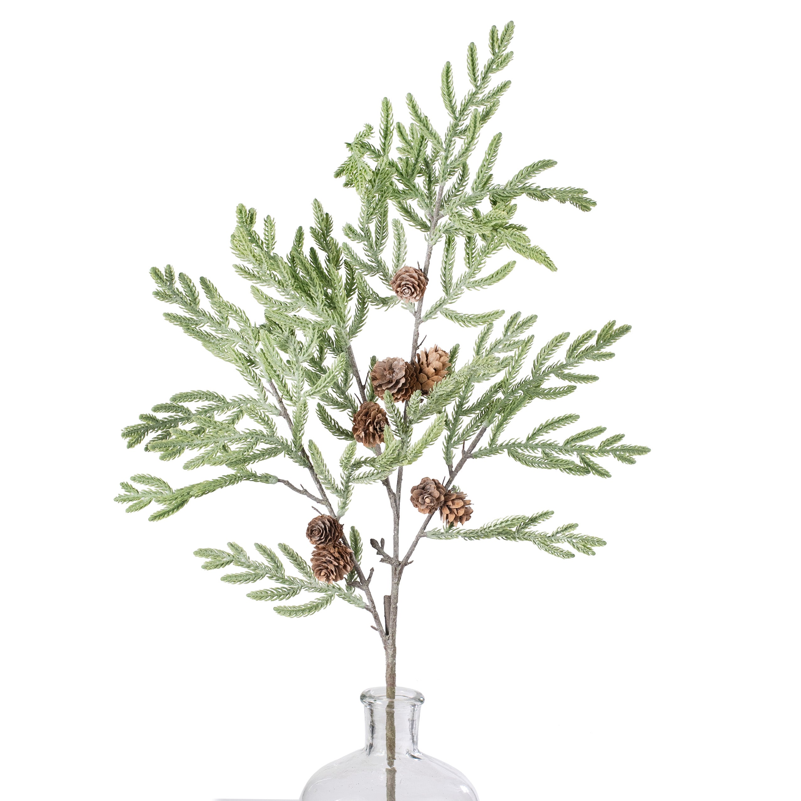 34" Cypress Pinecone Branch: Light Green
