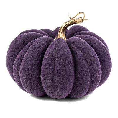 7" Flocked Pumpkin: Purple