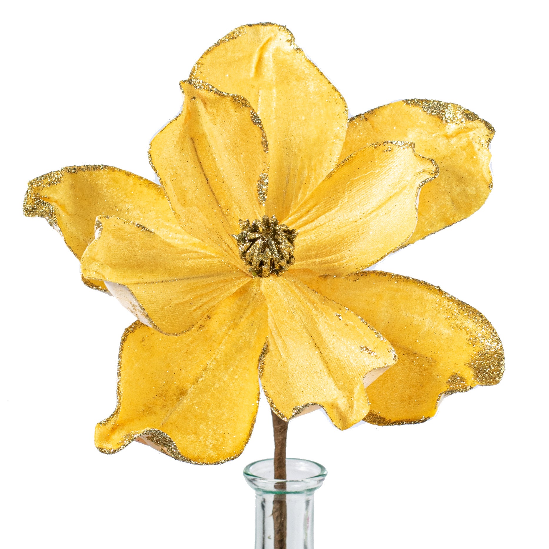 14" Velvet Magnolia Pick: Yellow